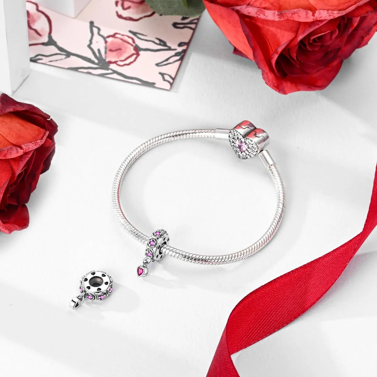 Hapour Ciondoli in argento sterling 925 per braccialetti collana gioielli europei ciondolo perline barboncino Charm per donne mamma, Argento sterling - immagine 2