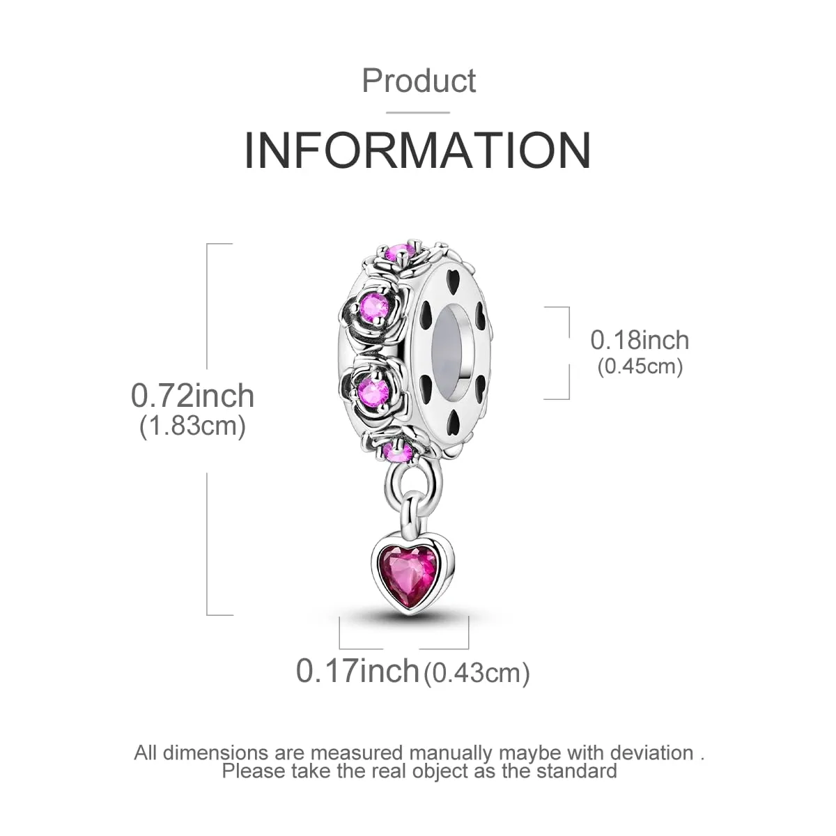 Hapour Ciondoli in argento sterling 925 per braccialetti collana gioielli europei ciondolo perline barboncino Charm per donne mamma, Argento sterling - immagine 4