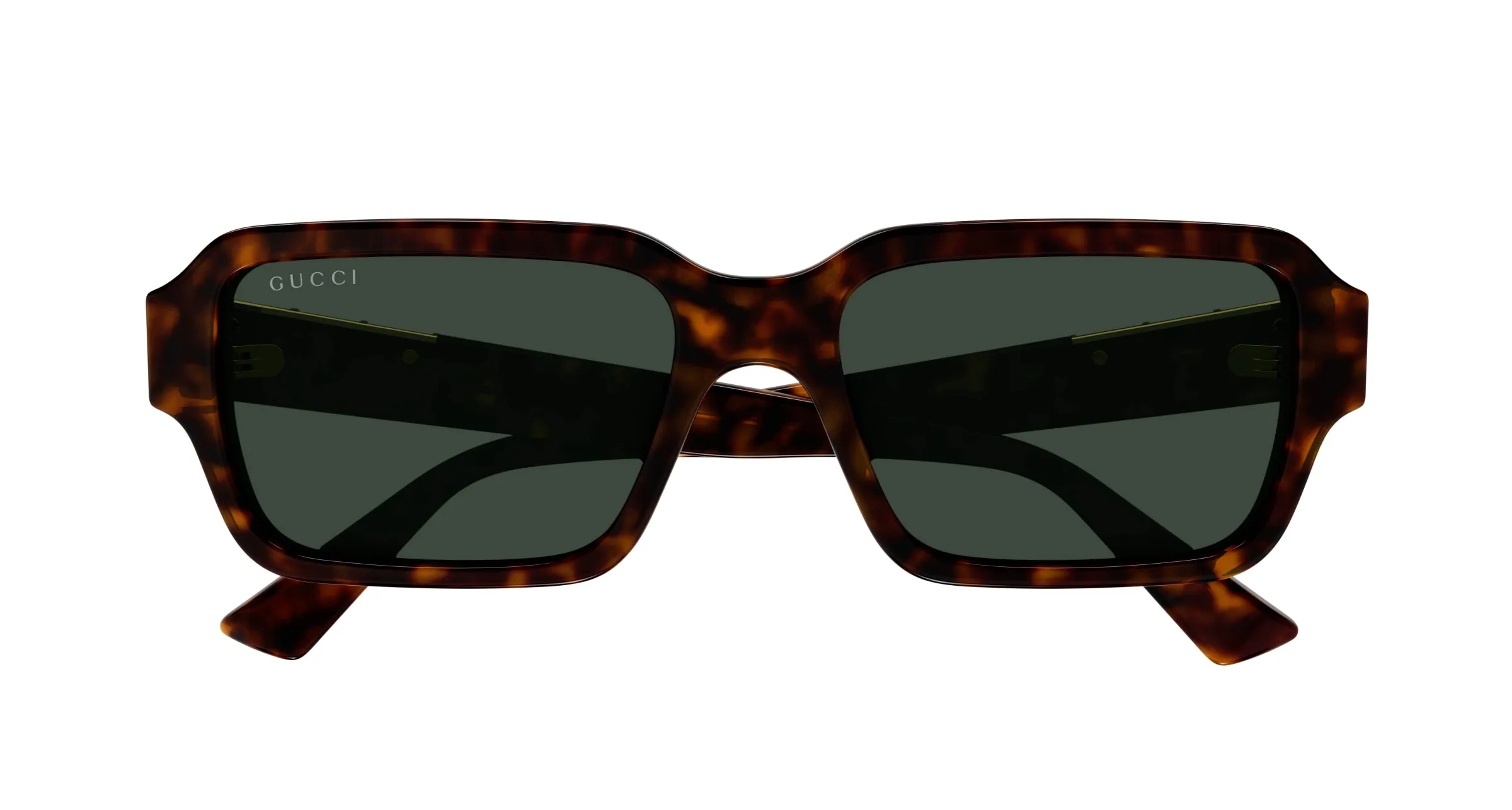 Gucci GG1887S 002 Occhiali da sole Acetato Havana Verde Squadrata - immagine 2