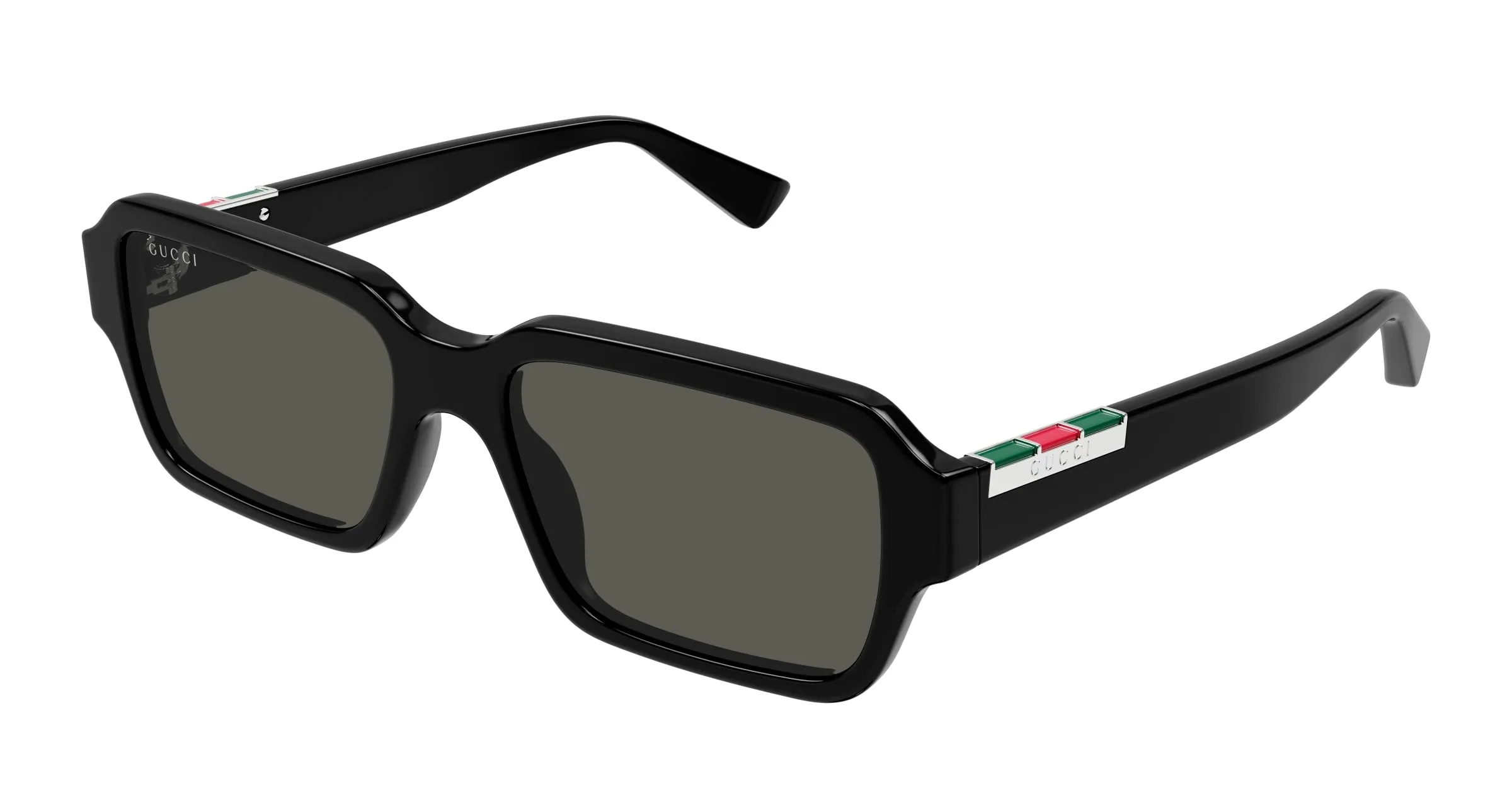 Gucci GG1887S 001 Occhiali da sole Acetato Nero Grigio Squadrata - immagine 1