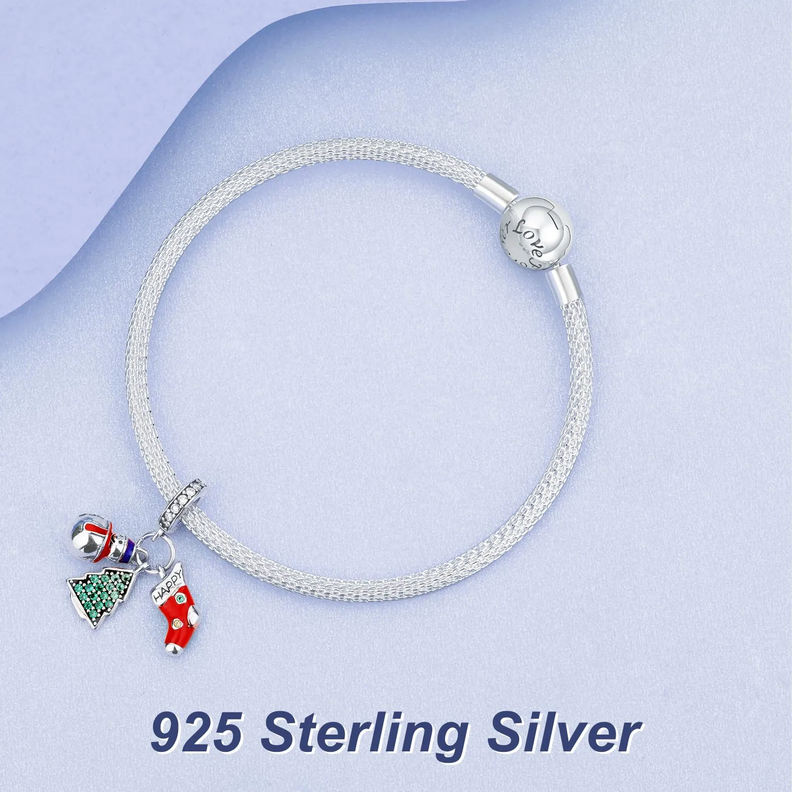 Simphman 925 Sterling Silver Charms Dangles per braccialetti e collana Pupazzo di neve di Natale Gioielli regalo per le donne ragazza famiglia amica - immagine 2