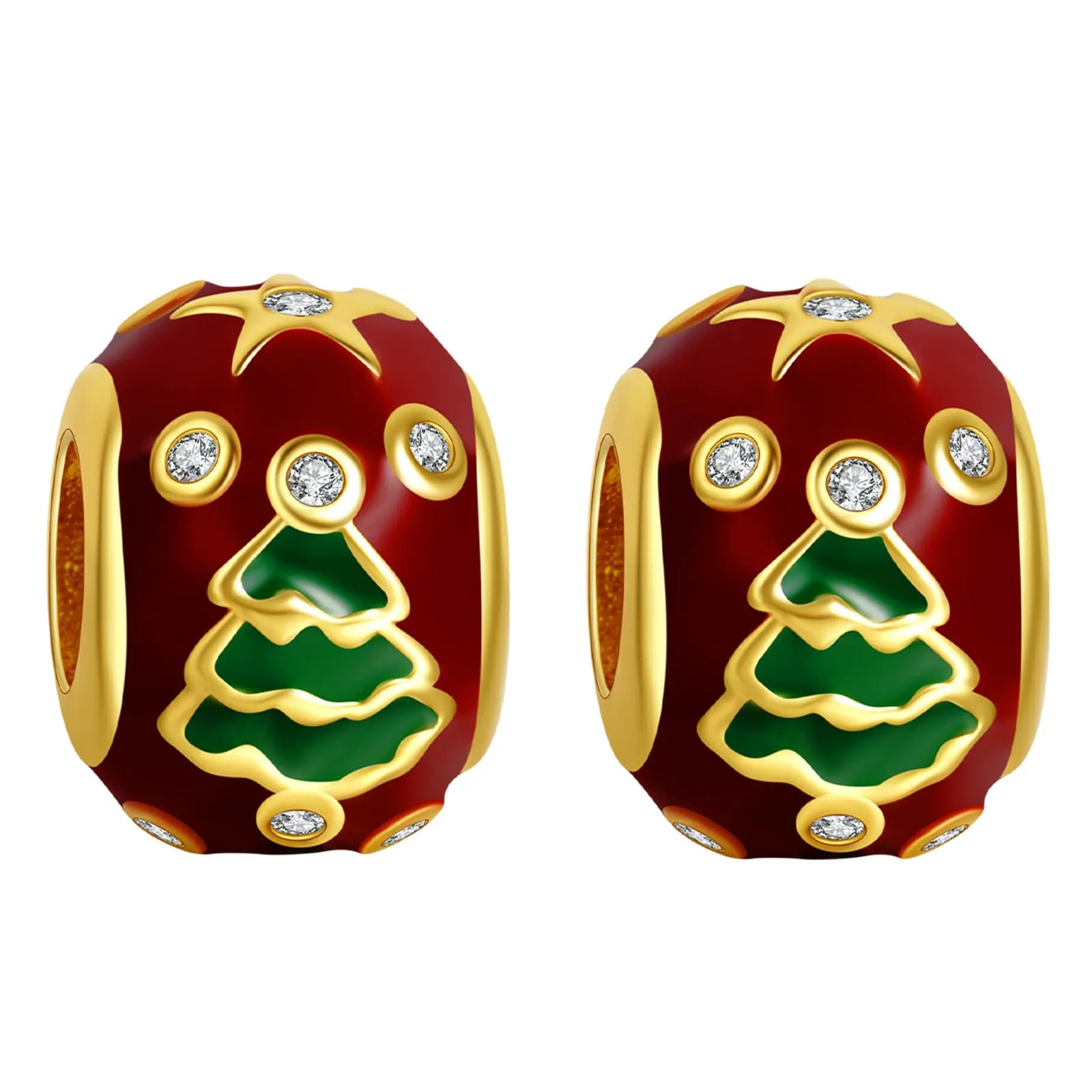 Simphman 925 Sterling Silver Charms Dangles per braccialetti e collana Distanziatori per albero di Natale Gioielli regalo per le donne ragazza famiglia amica - immagine 1