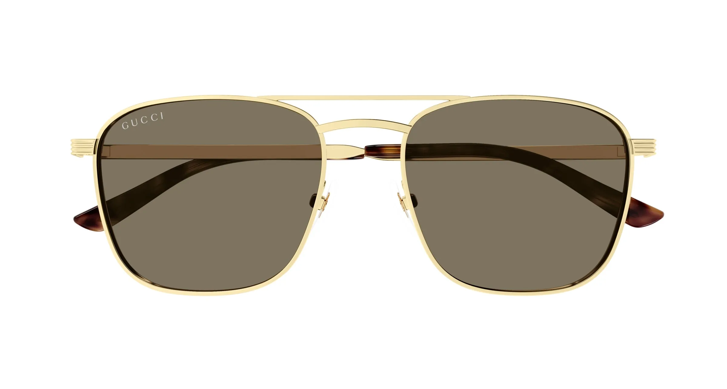 Gucci GG1881S 002 Occhiali da sole Metallo Oro Marrone Squadrata - immagine 2