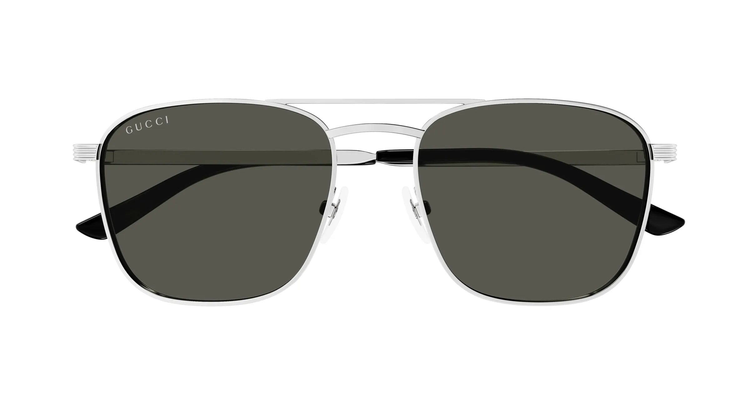 Gucci GG1881S 001 Occhiali da sole Metallo Argento Grigio Squadrata - immagine 2