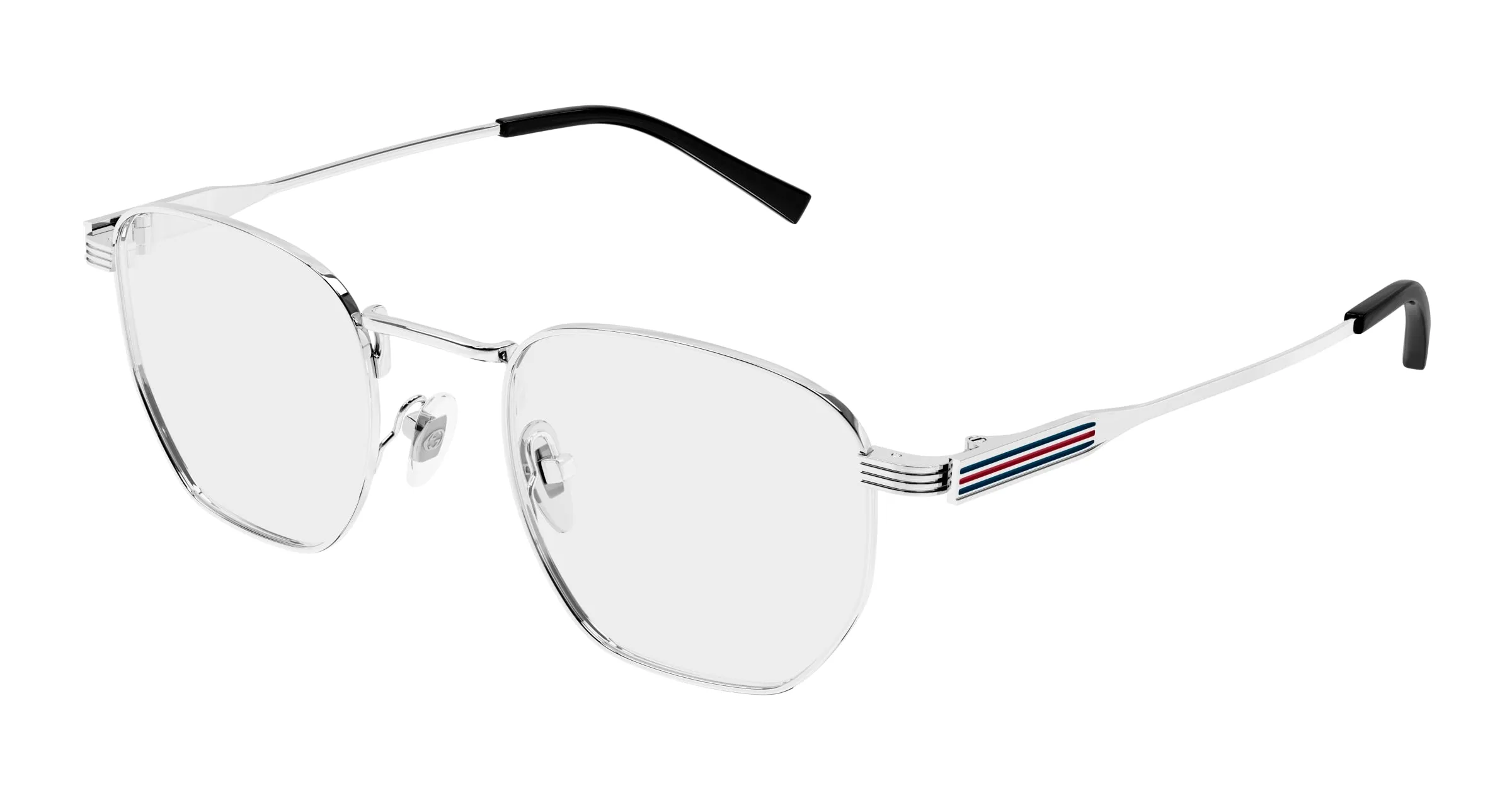 Gucci GG1878O 003 Montature da vista Metallo Argento Trasparente Squadrata - immagine 1
