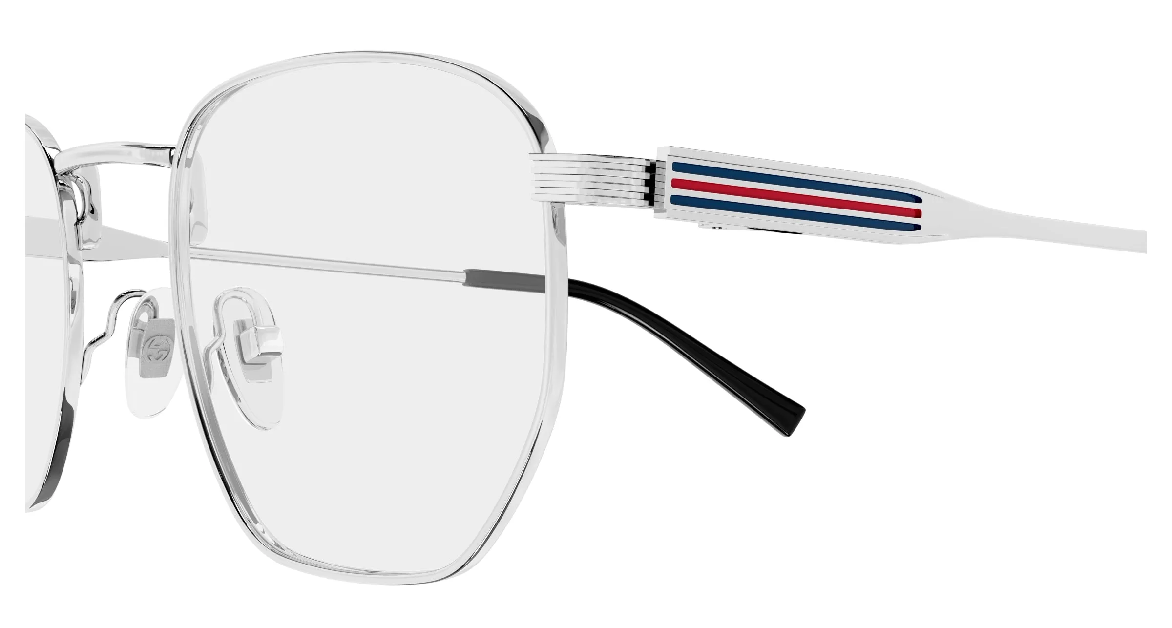 Gucci GG1878O 003 Montature da vista Metallo Argento Trasparente Squadrata - immagine 3