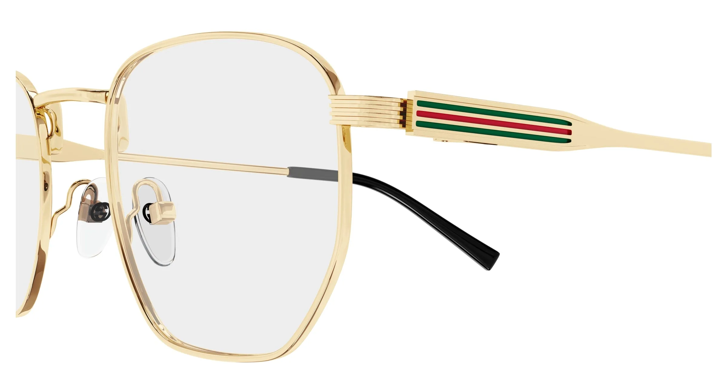 Gucci GG1878O 001 Montature da vista Metallo Oro Trasparente Squadrata - immagine 3
