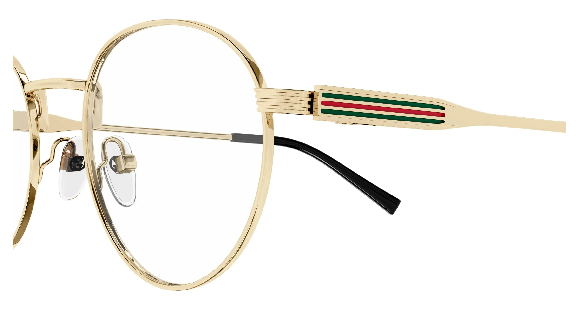 Gucci GG1877O 001 Montature da vista Metallo Oro Trasparente Rotonda - immagine 3