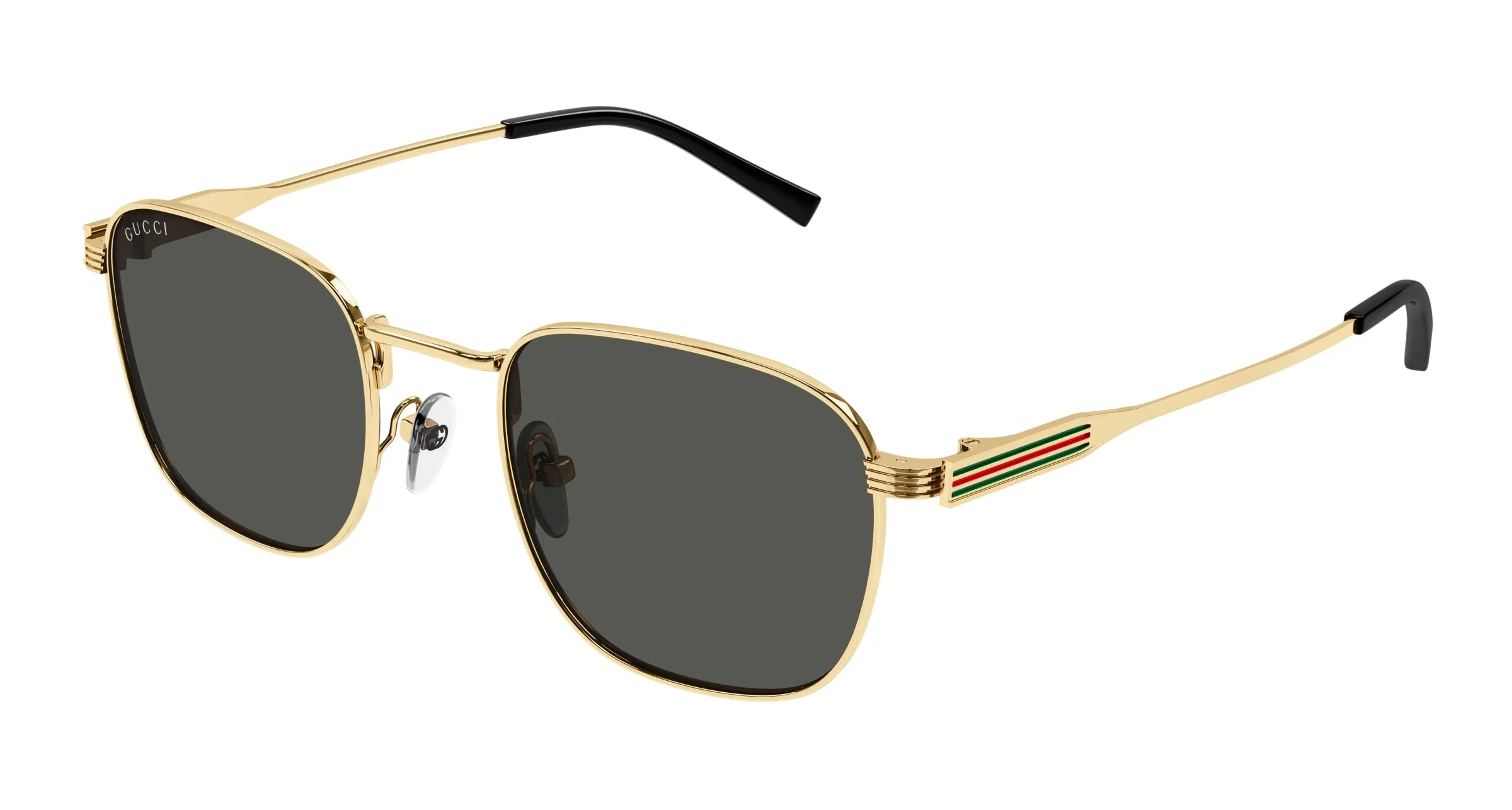 Gucci GG1876S 001 Occhiali da sole Metallo Oro Grigio Rotonda - immagine 1