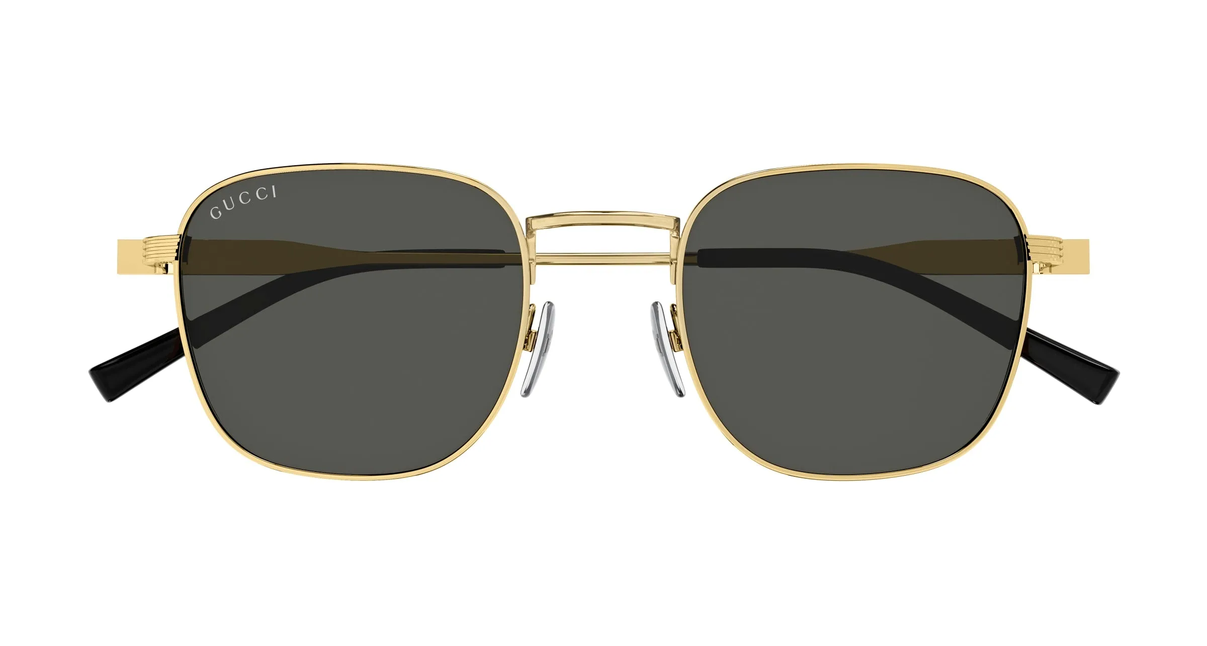 Gucci GG1876S 001 Occhiali da sole Metallo Oro Grigio Rotonda - immagine 2
