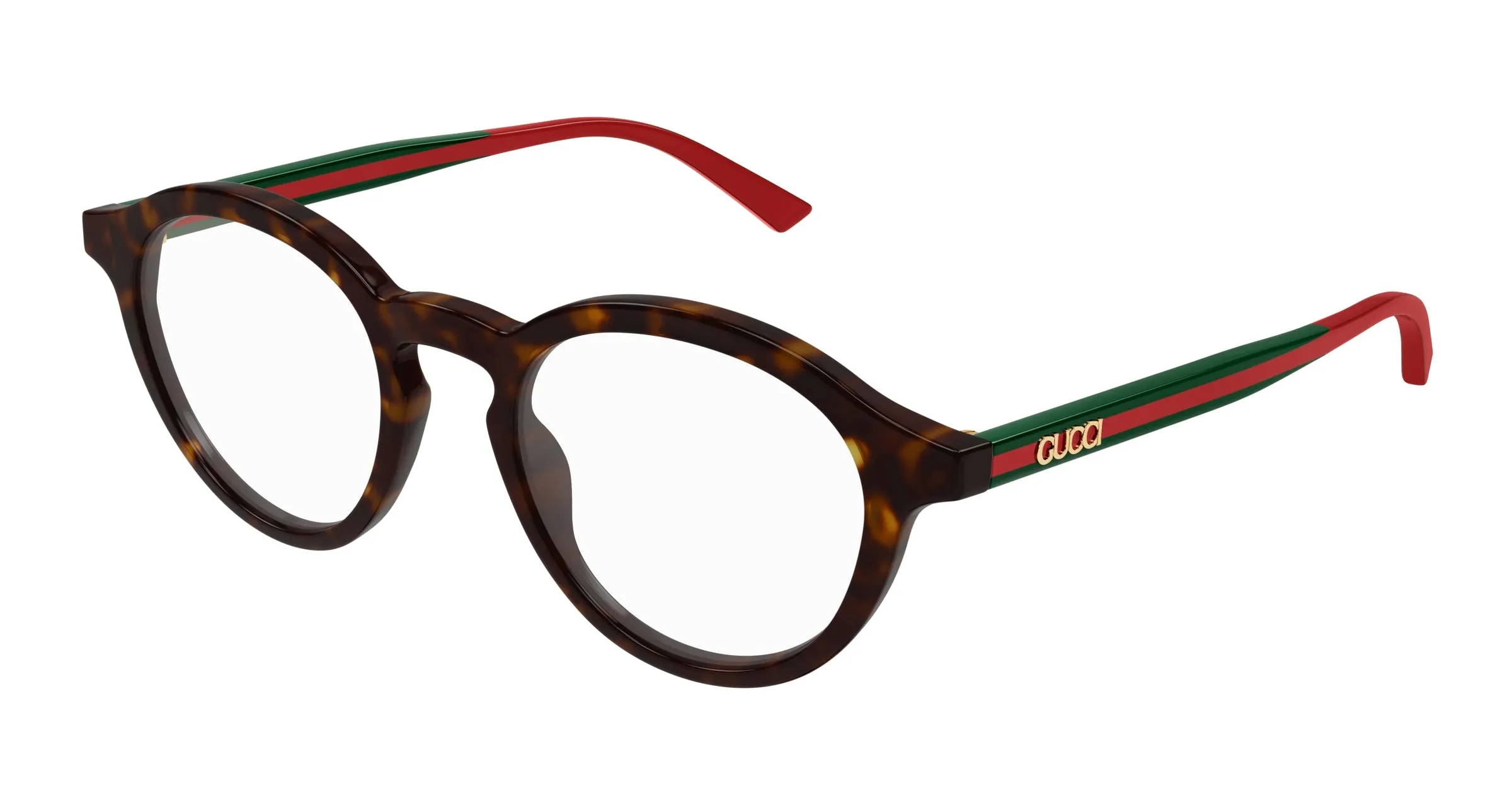 Gucci GG1871O 002 Montature da vista Acetato Havana Trasparente Rotonda - immagine 1