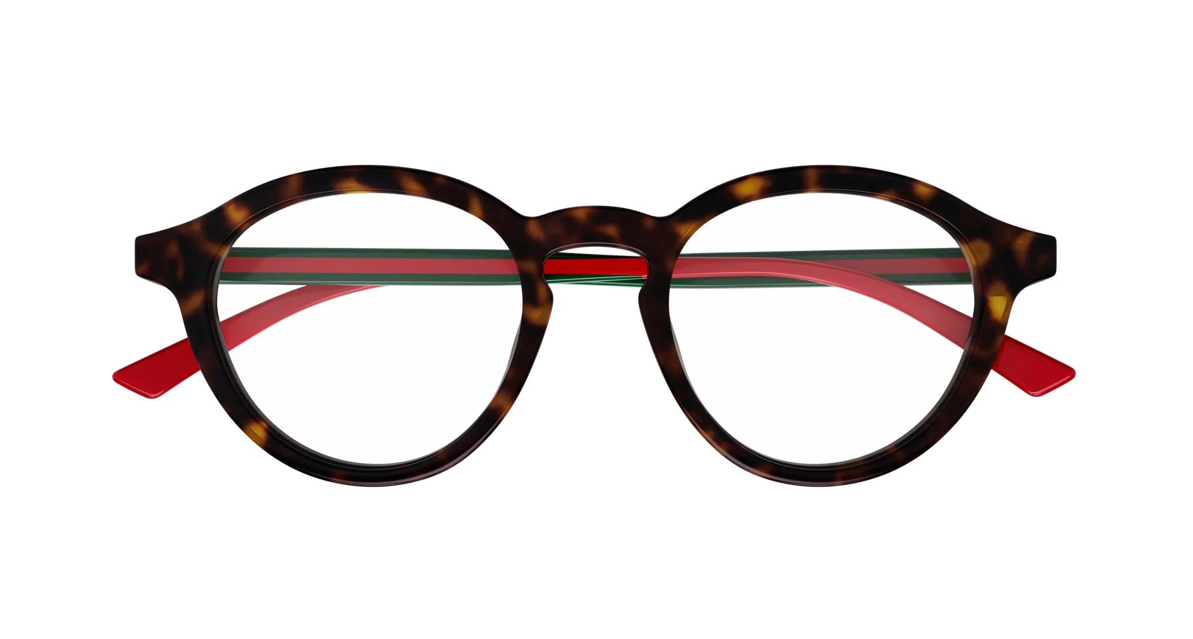 Gucci GG1871O 002 Montature da vista Acetato Havana Trasparente Rotonda - immagine 2