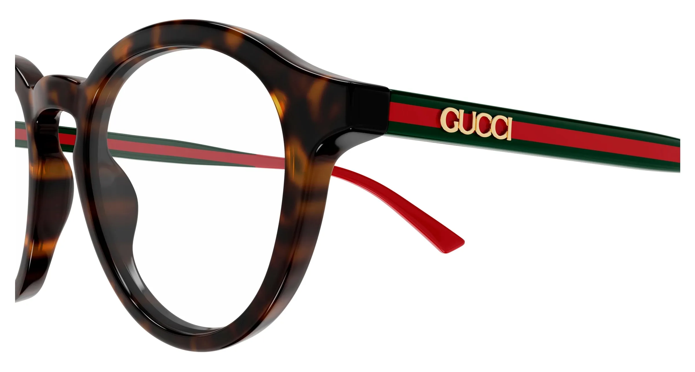 Gucci GG1871O 002 Montature da vista Acetato Havana Trasparente Rotonda - immagine 3