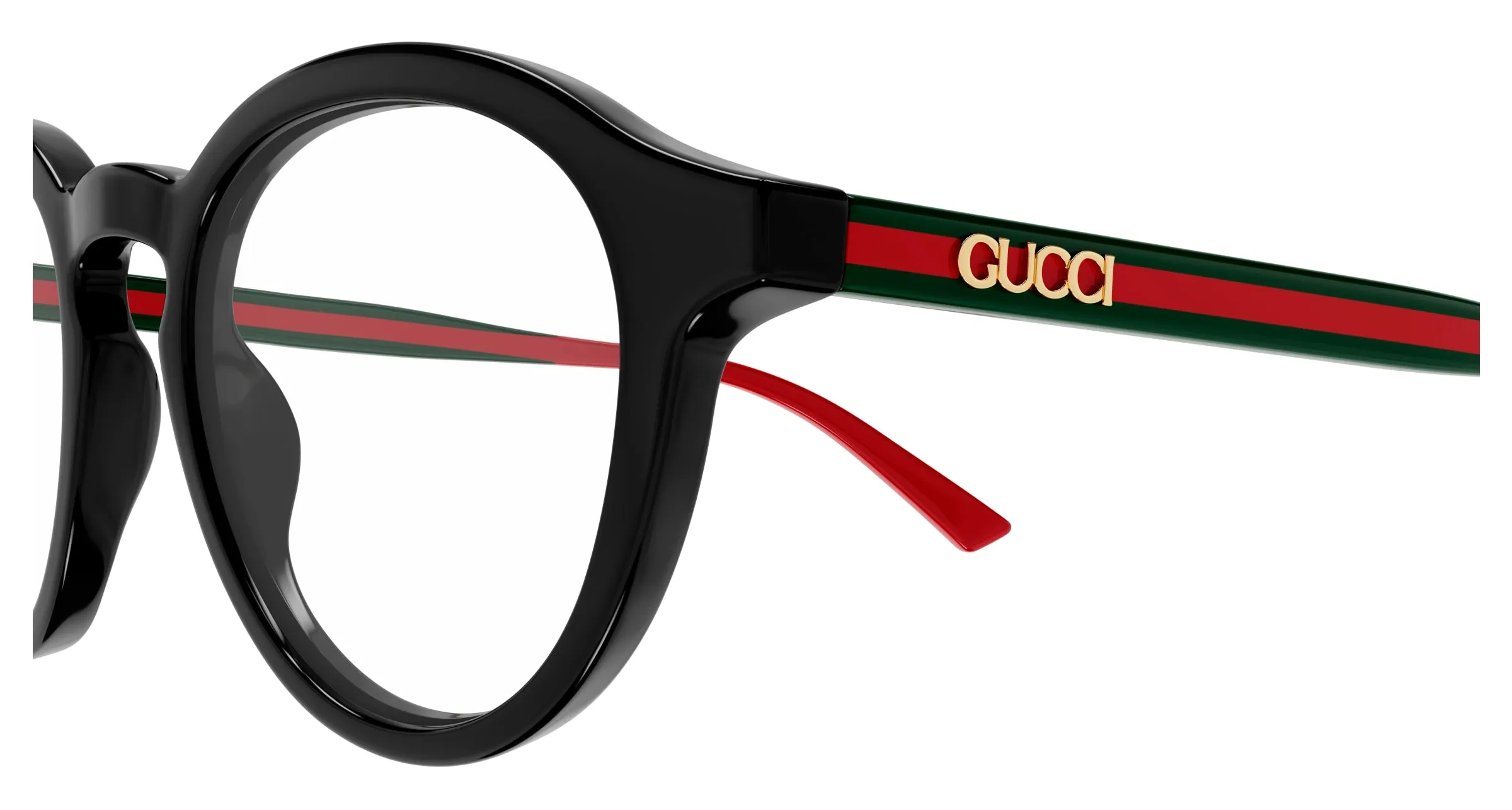 Gucci GG1871O 001 Montature da vista Acetato Nero Trasparente Rotonda - immagine 3