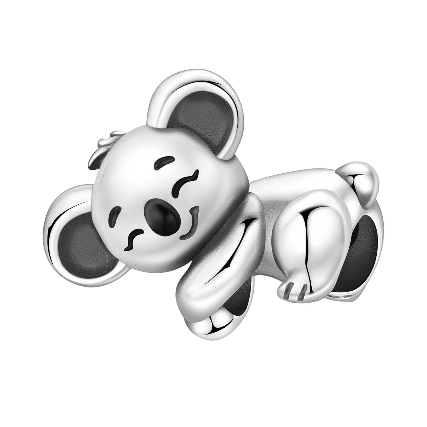 NUJIFFY Charm in argento sterling 925 Ciondoli e perline da donna Ciondoli in argento Ciondolo a cuore per bracciali e collane europei Regali di gioielli - immagine 1