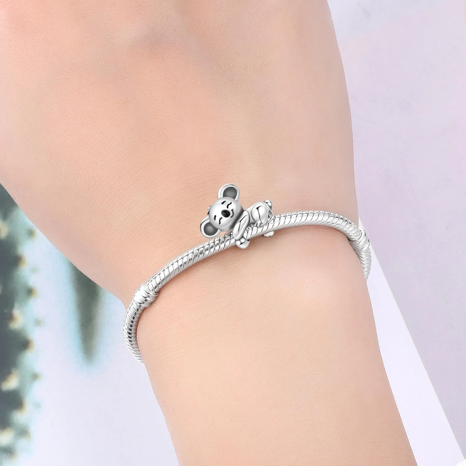 NUJIFFY Charm in argento sterling 925 Ciondoli e perline da donna Ciondoli in argento Ciondolo a cuore per bracciali e collane europei Regali di gioielli - immagine 3