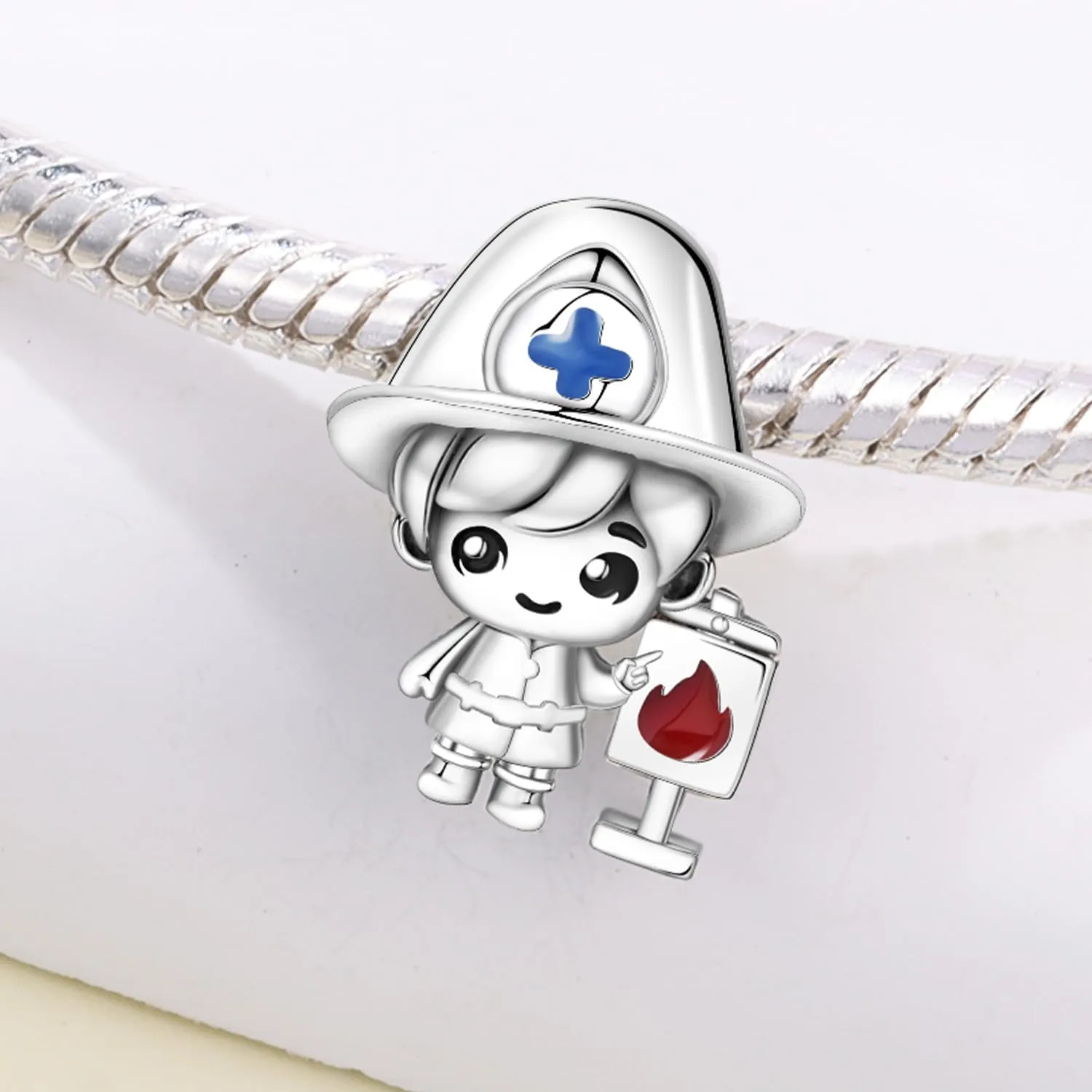 NUJIFFY Charm in argento sterling 925 Ciondoli e perline da donna Ciondoli in argento Ciondolo a cuore per bracciali e collane europei Regali di gioielli - immagine 2