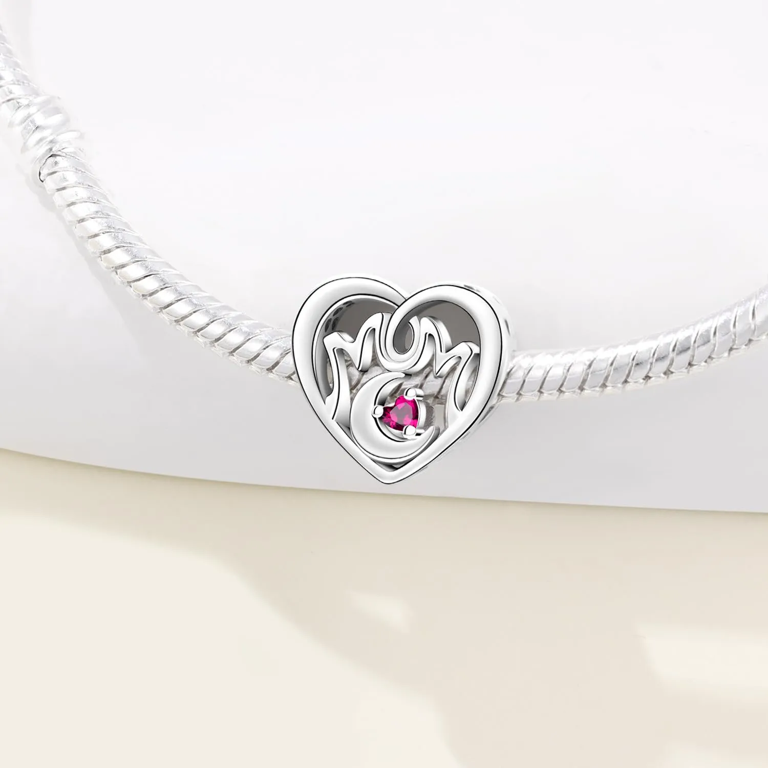 NUJIFFY Charm in argento sterling 925 Ciondoli e perline da donna Ciondoli in argento Ciondolo a cuore per bracciali e collane europei Regali di gioielli - immagine 2
