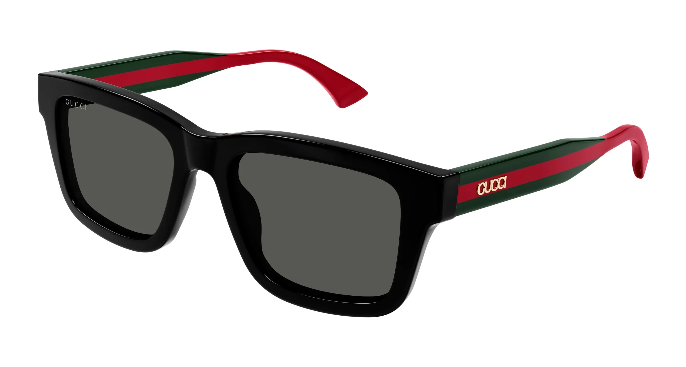 Gucci GG1869S 001 Occhiali da sole Acetato Nero Grigio Squadrata - immagine 1