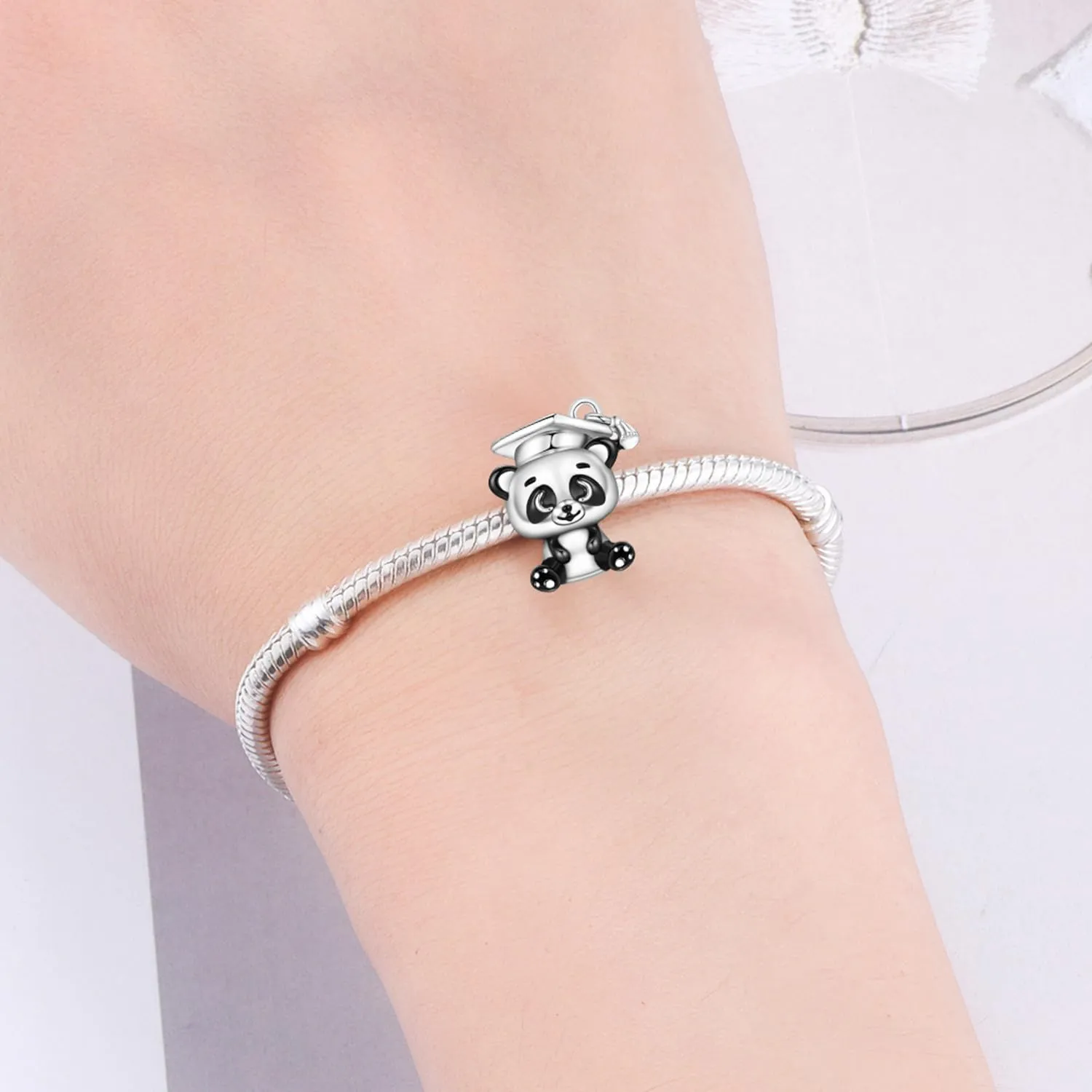 NUJIFFY Charm in argento sterling 925 Ciondoli e perline da donna Ciondoli in argento Ciondolo a cuore per bracciali e collane europei Regali di gioielli - immagine 3
