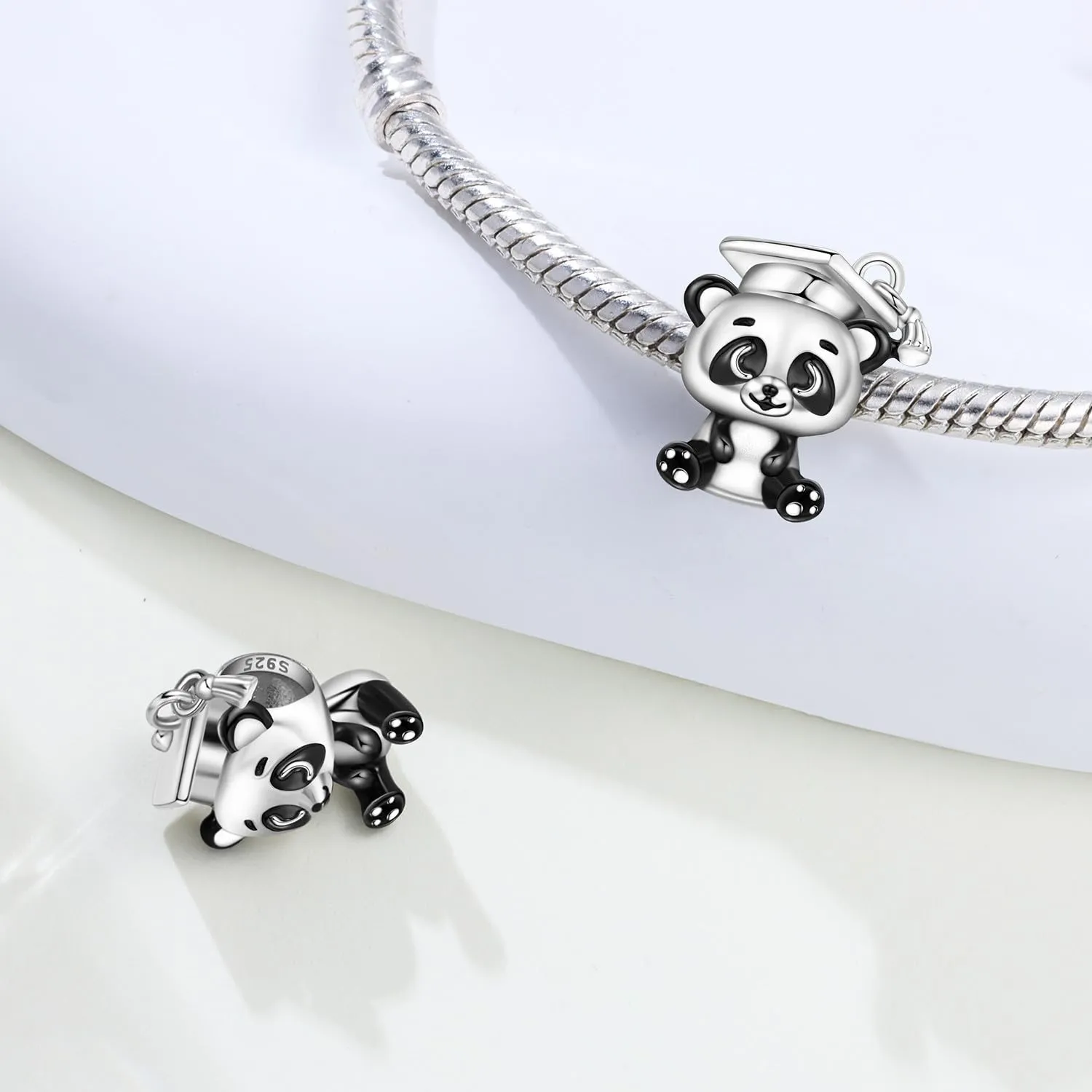 NUJIFFY Charm in argento sterling 925 Ciondoli e perline da donna Ciondoli in argento Ciondolo a cuore per bracciali e collane europei Regali di gioielli - immagine 6