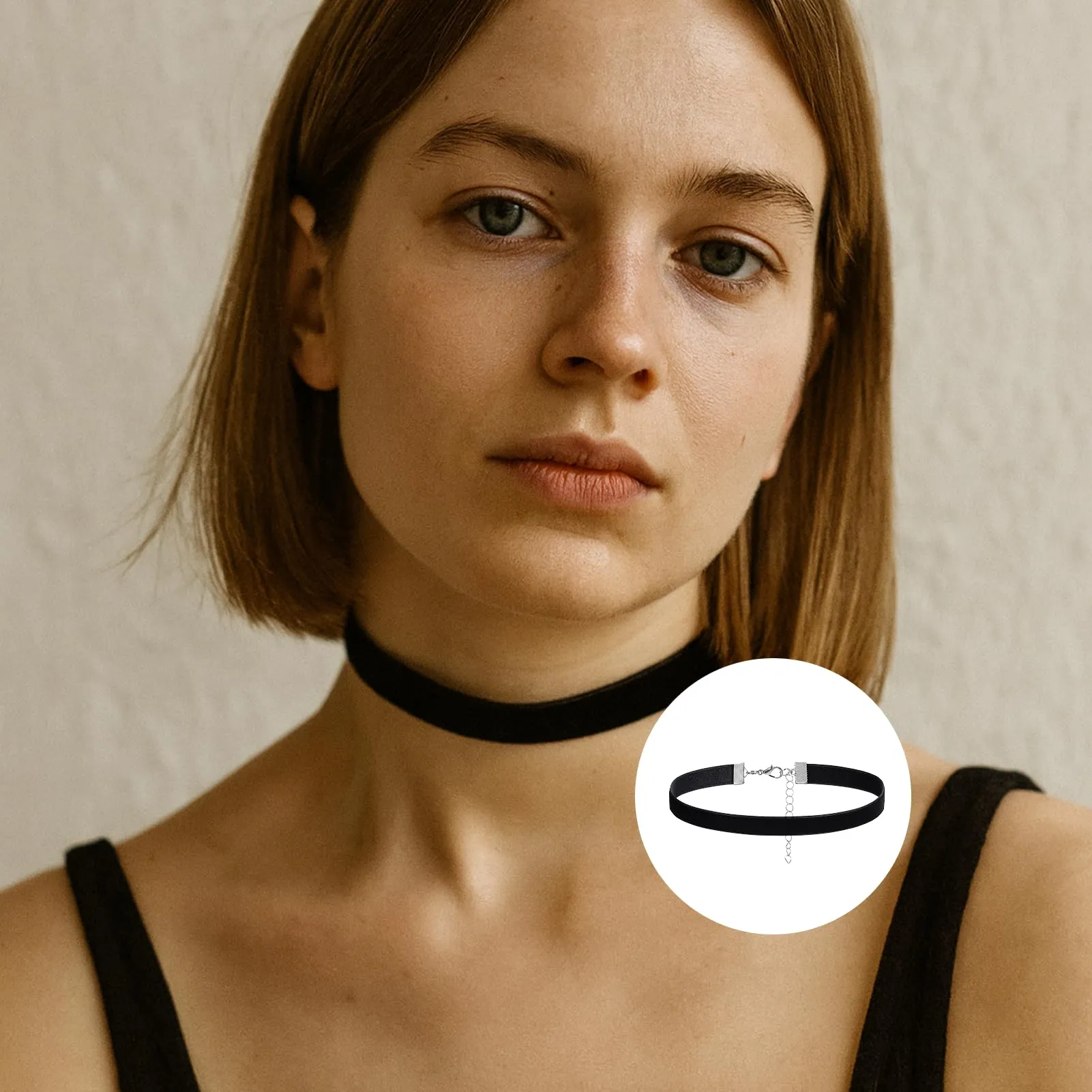 Icyowls 3 pezzi collana choker donna, girocollo in velluto nero, set collane, choker classico regolabile, morbido, comodo, elegante, ideale per festa, Halloween, compleanno, cosplay - immagine 5