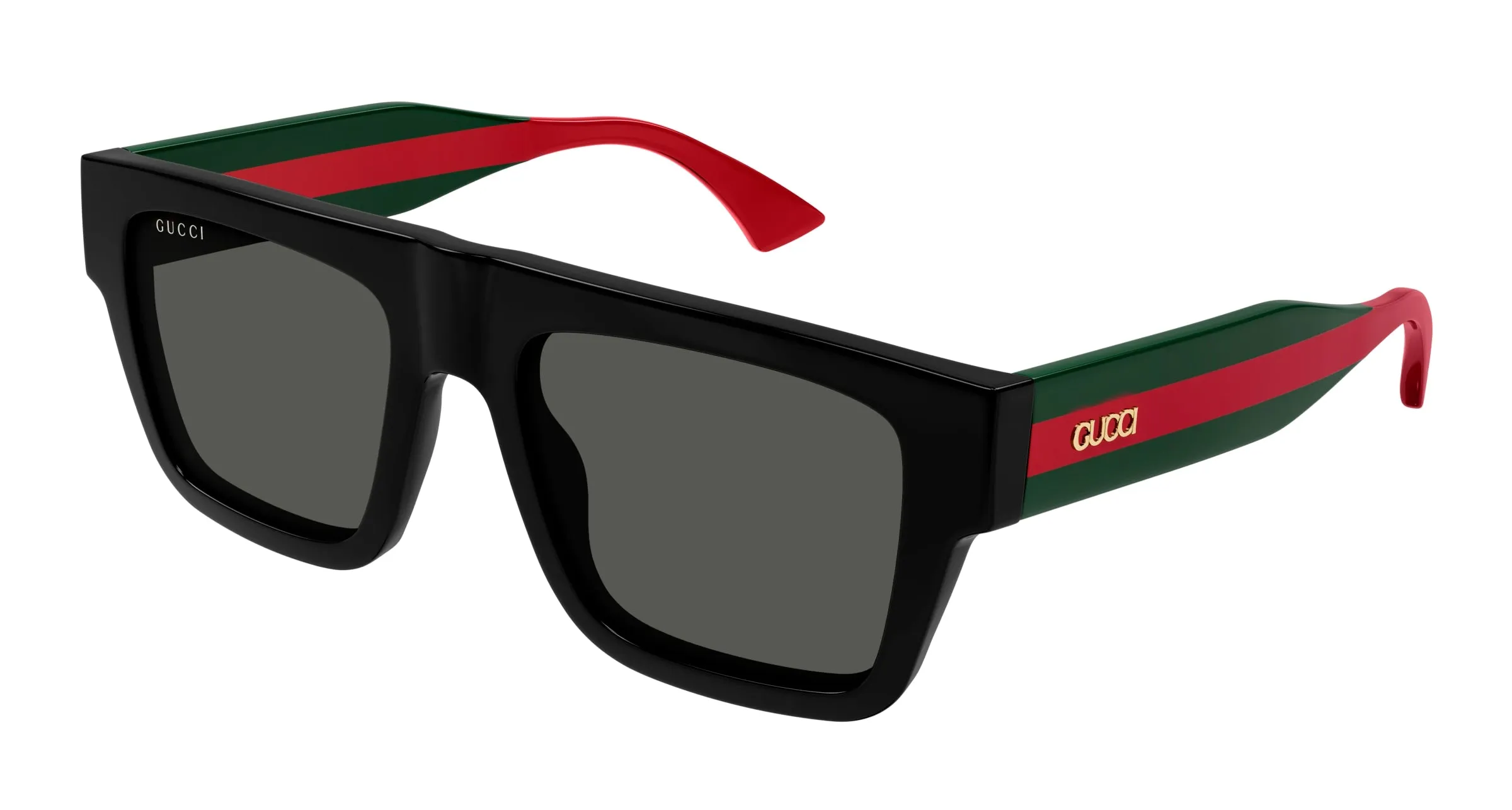Gucci GG1868S 001 Occhiali da sole Acetato Nero Grigio Squadrata - immagine 1
