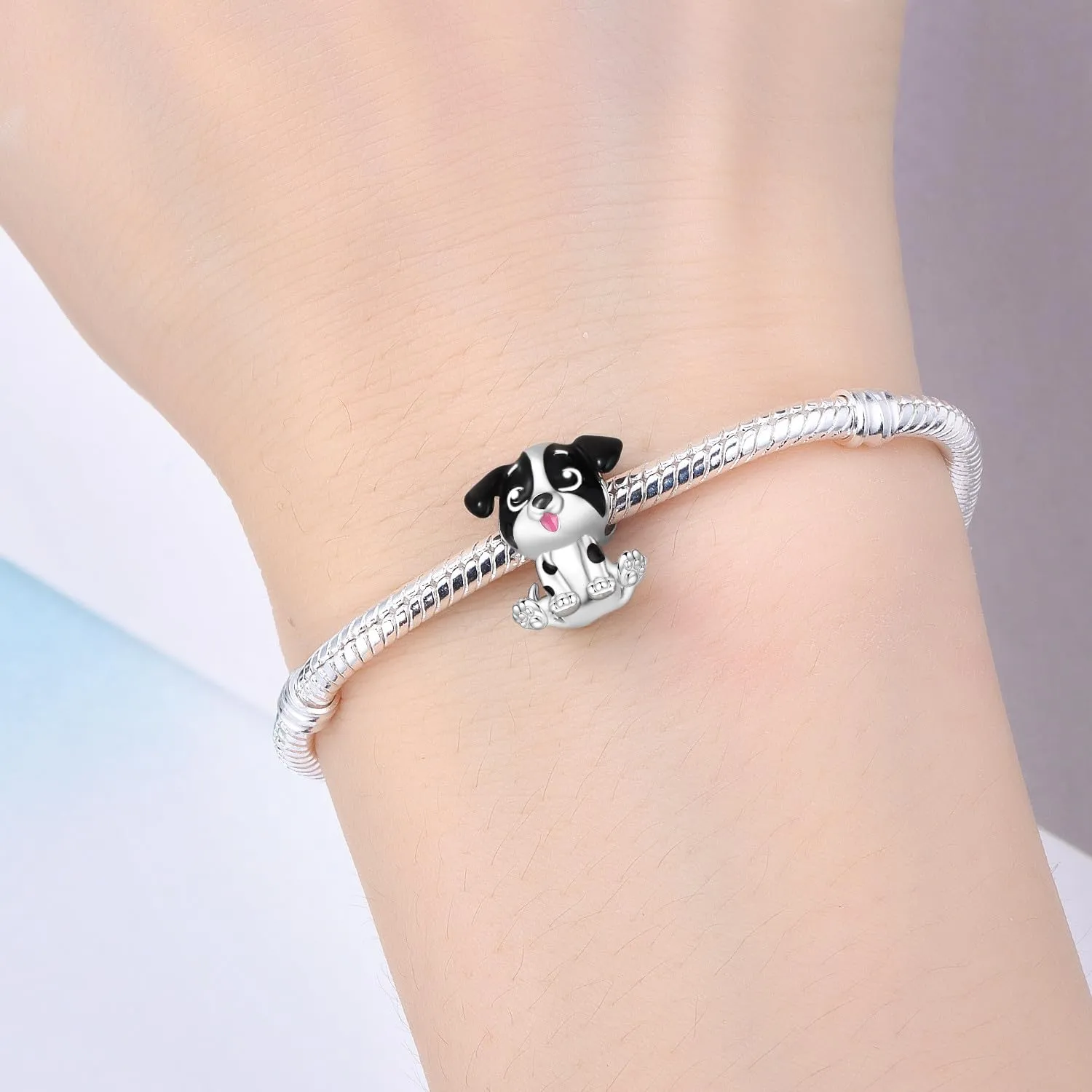 NUJIFFY Charm in argento sterling 925 Ciondoli e perline da donna Ciondoli in argento Ciondolo a cuore per bracciali e collane europei Regali di gioielli - immagine 3