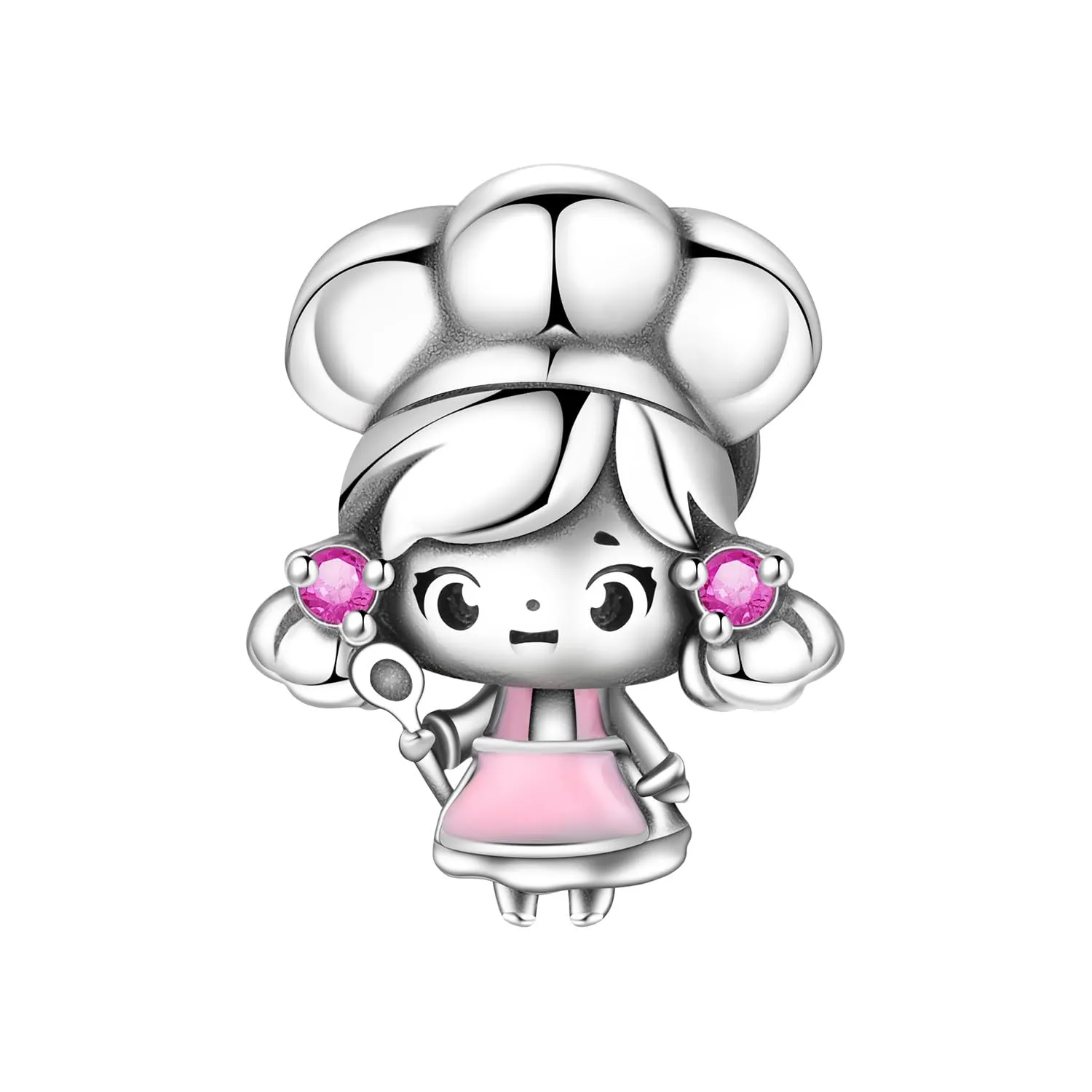 NUJIFFY Charm in argento sterling 925 Ciondoli e perline da donna Ciondoli in argento Ciondolo a cuore per bracciali e collane europei Regali di gioielli - immagine 1