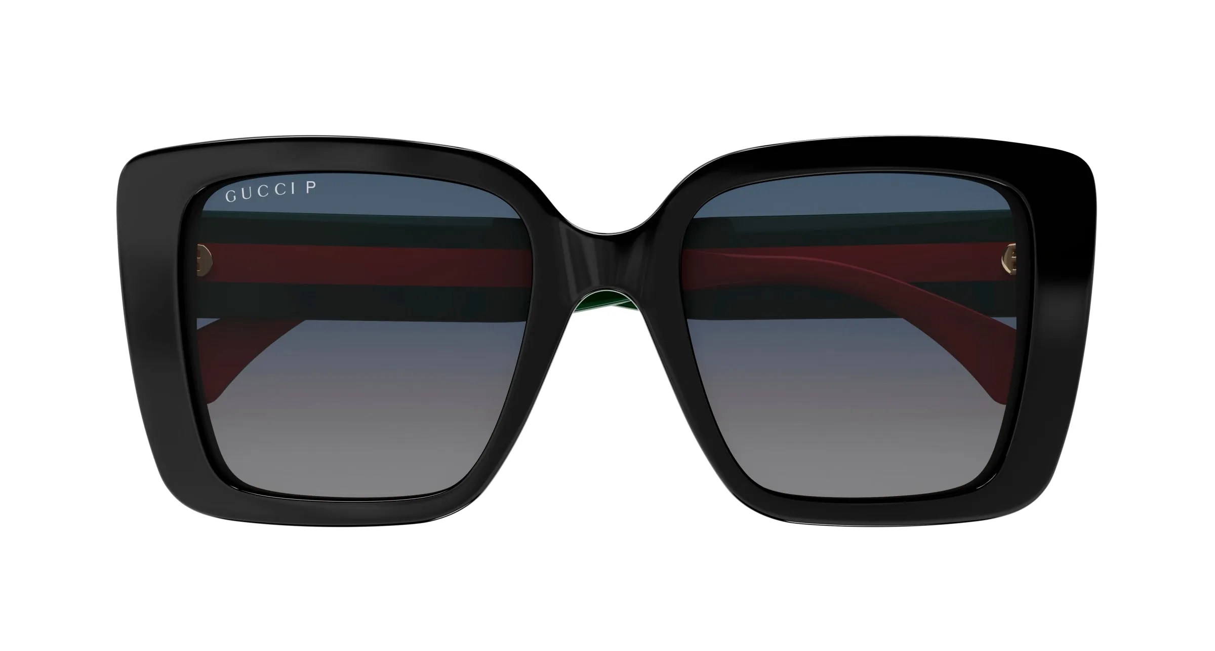 Gucci GG1861S 005 Occhiali da sole Acetato Nero Grigio Squadrata - immagine 2