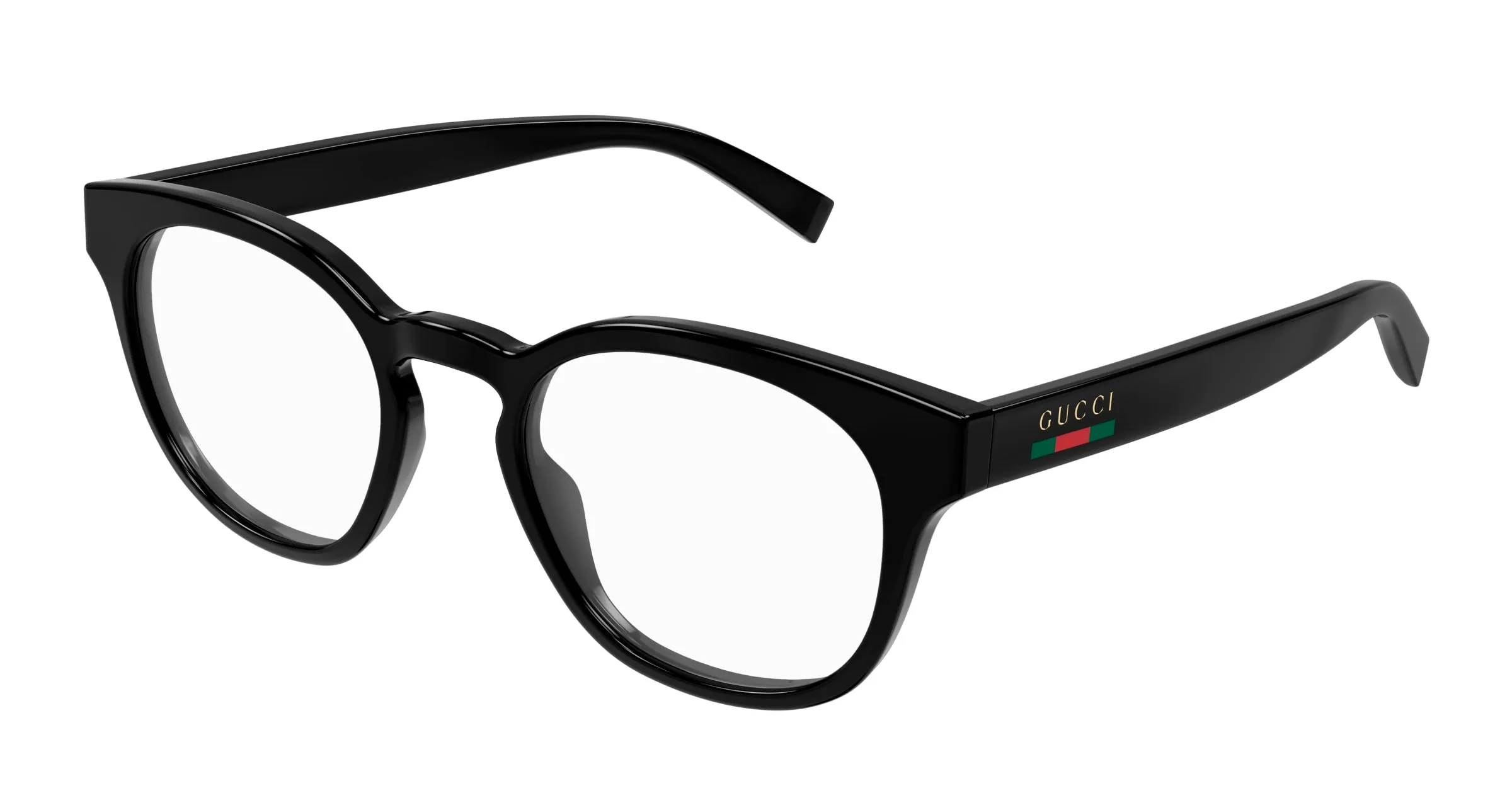 Gucci GG1859O 001 Montature da vista Iniettato Nero Trasparente Rotonda - immagine 1
