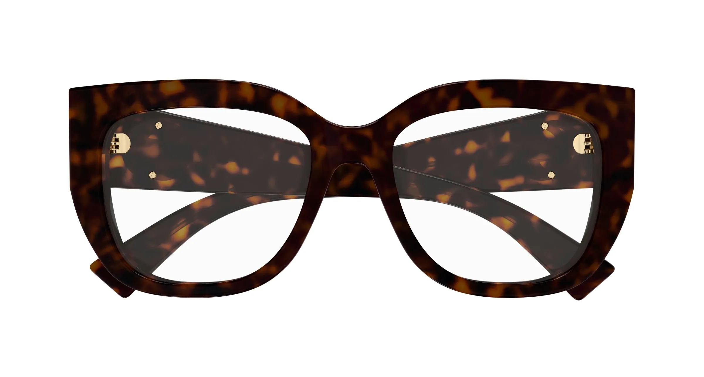 Gucci GG1846O 002 Montature da vista Acetato Havana Trasparente Farfalla - immagine 2