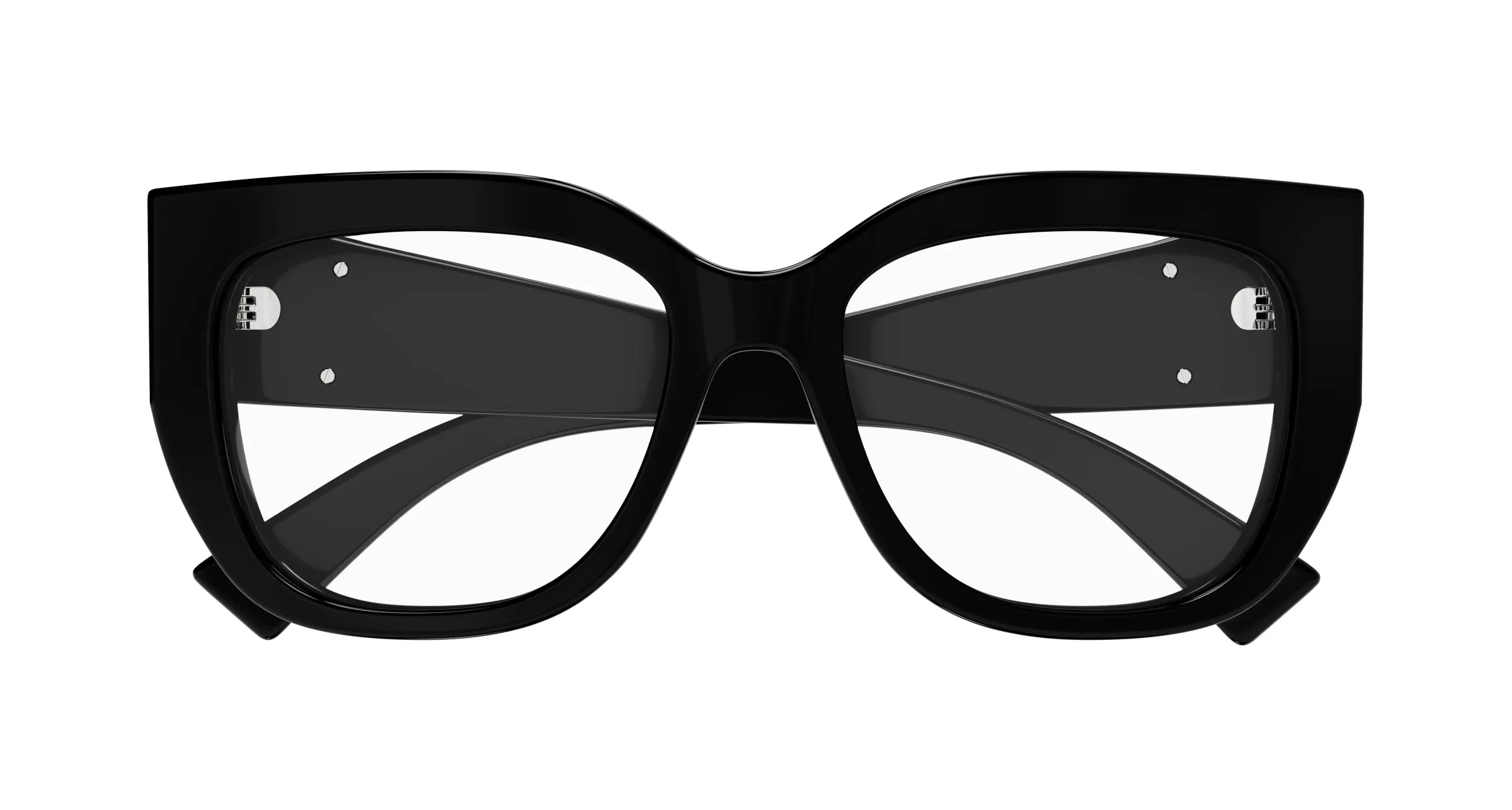 Gucci GG1846O 001 Montature da vista Acetato Nero Trasparente Farfalla - immagine 2