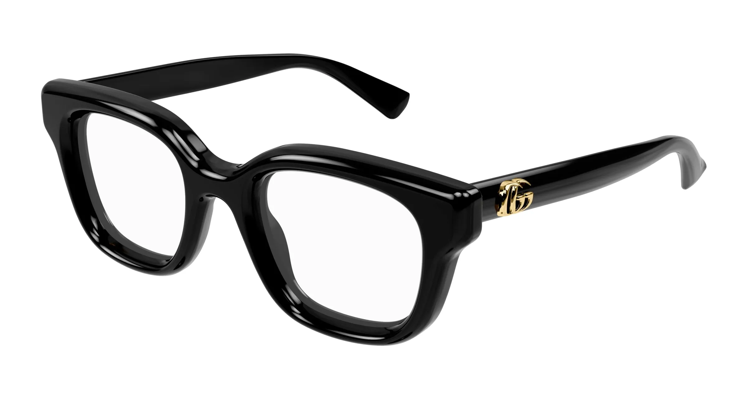 Gucci GG1831O 005 Montature da vista Iniettato Nero Trasparente Squadrata - immagine 1
