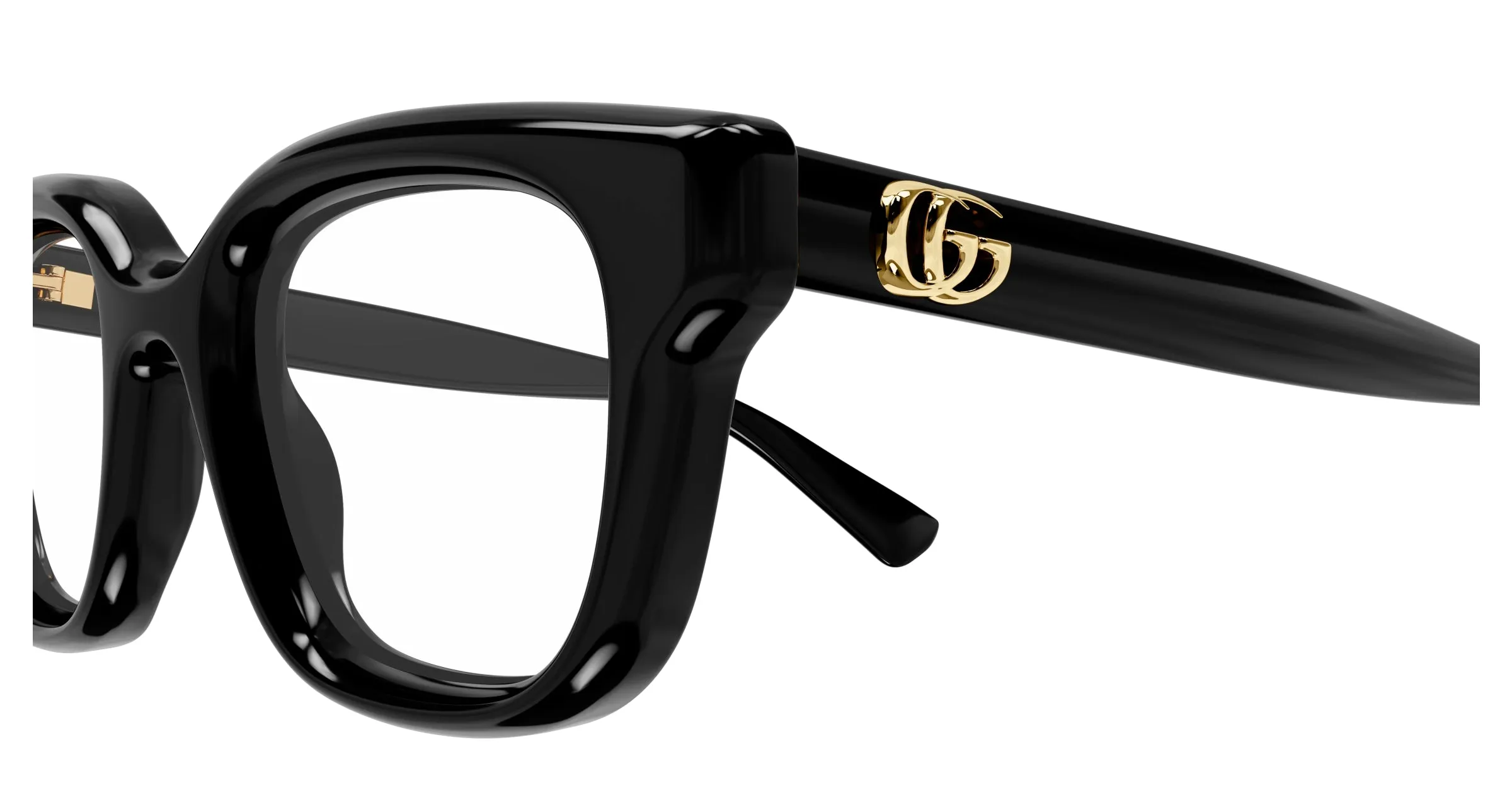 Gucci GG1831O 005 Montature da vista Iniettato Nero Trasparente Squadrata - immagine 3