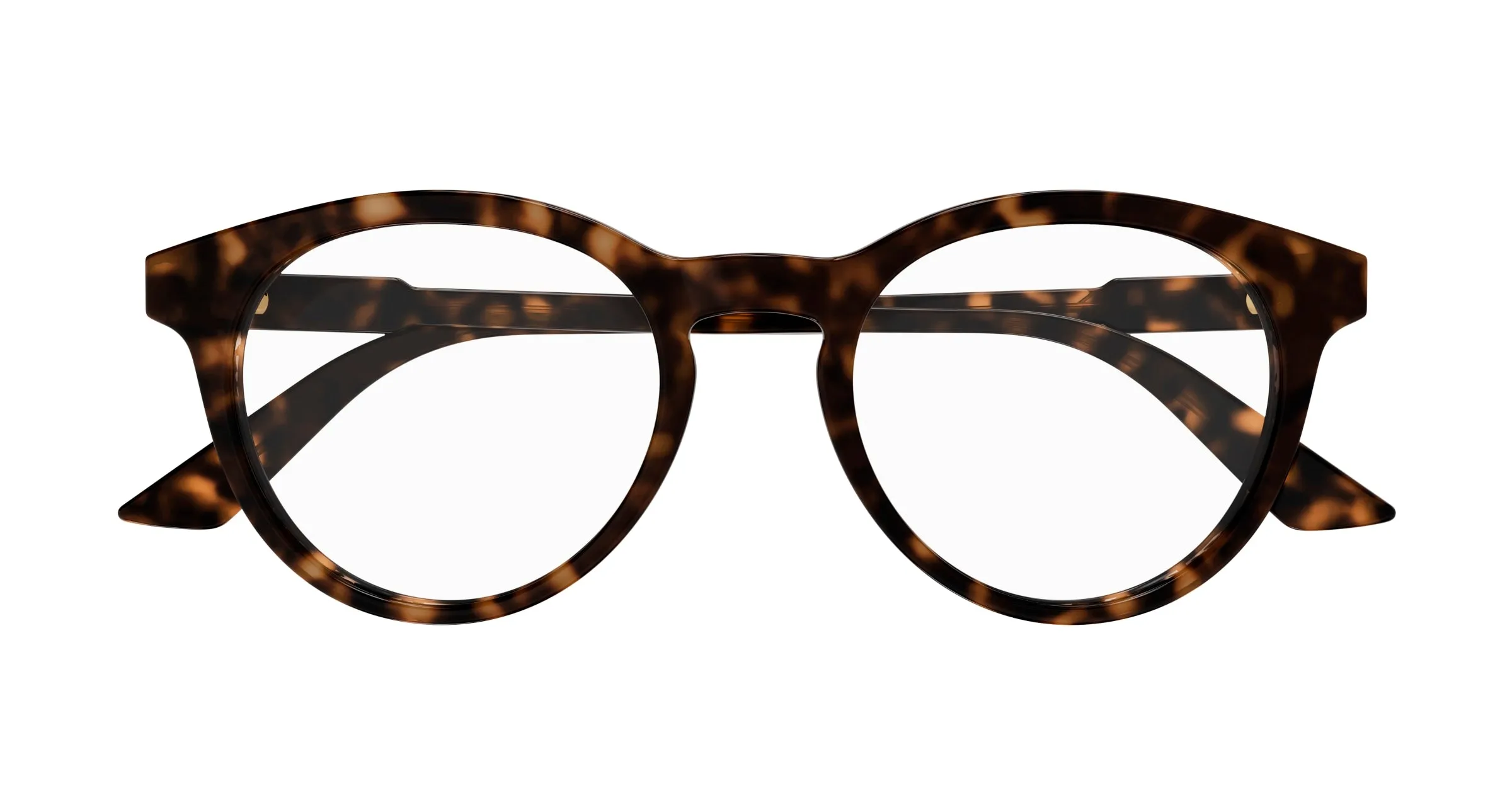 Gucci GG1822O 002 Montature da vista Acetato Havana Trasparente Rotonda - immagine 2