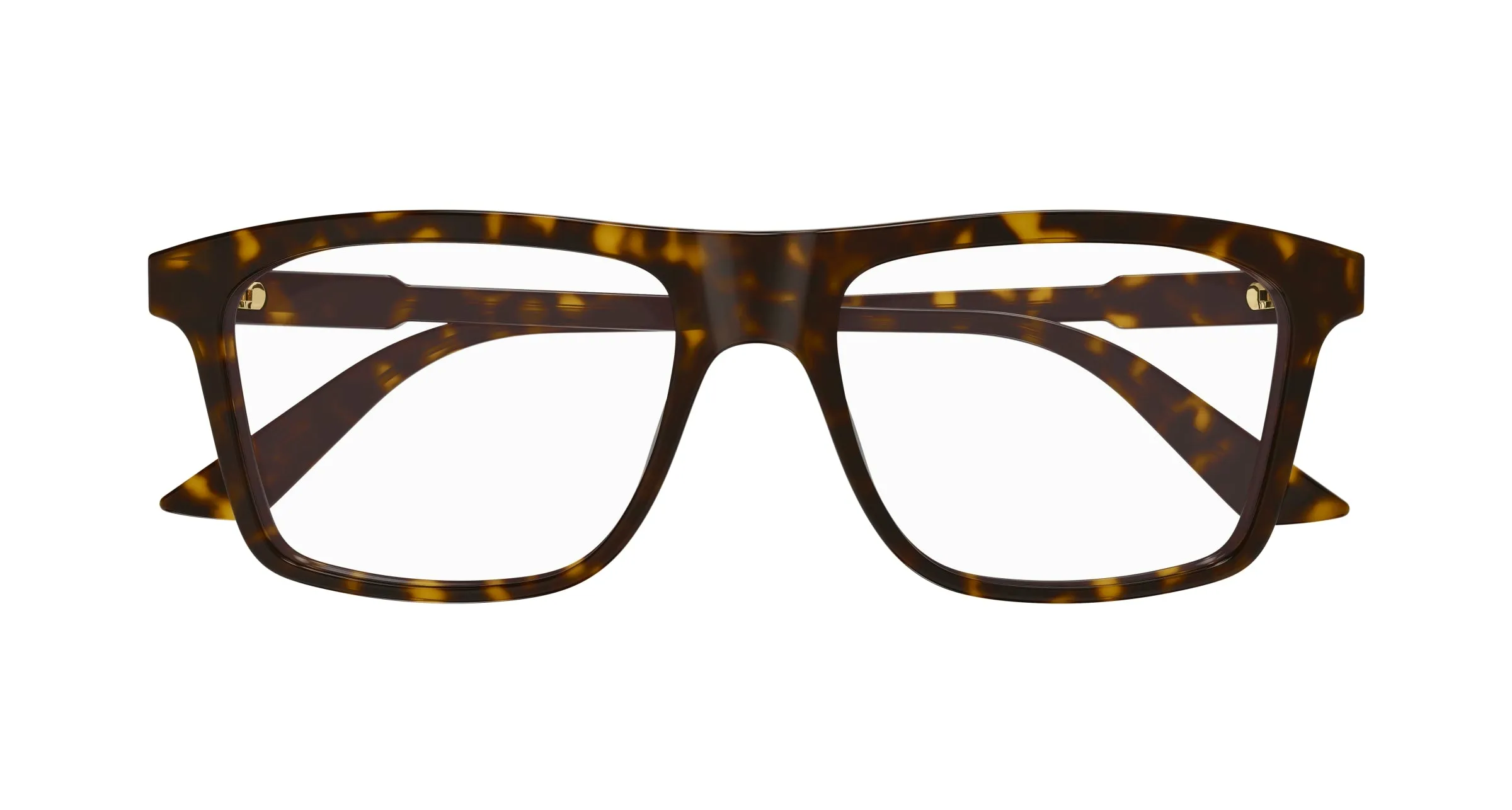 Gucci GG1820O 002 Montature da vista Acetato Havana Trasparente Squadrata - immagine 2
