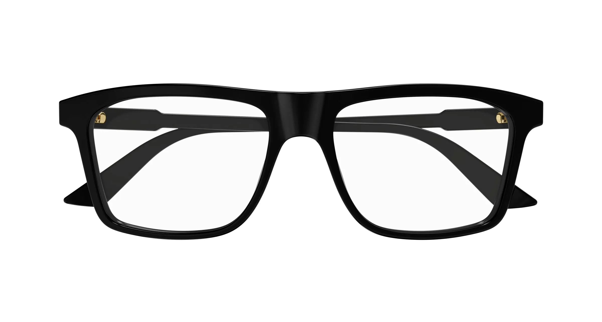 Gucci GG1820O 001 Montature da vista Acetato Nero Trasparente Squadrata - immagine 2