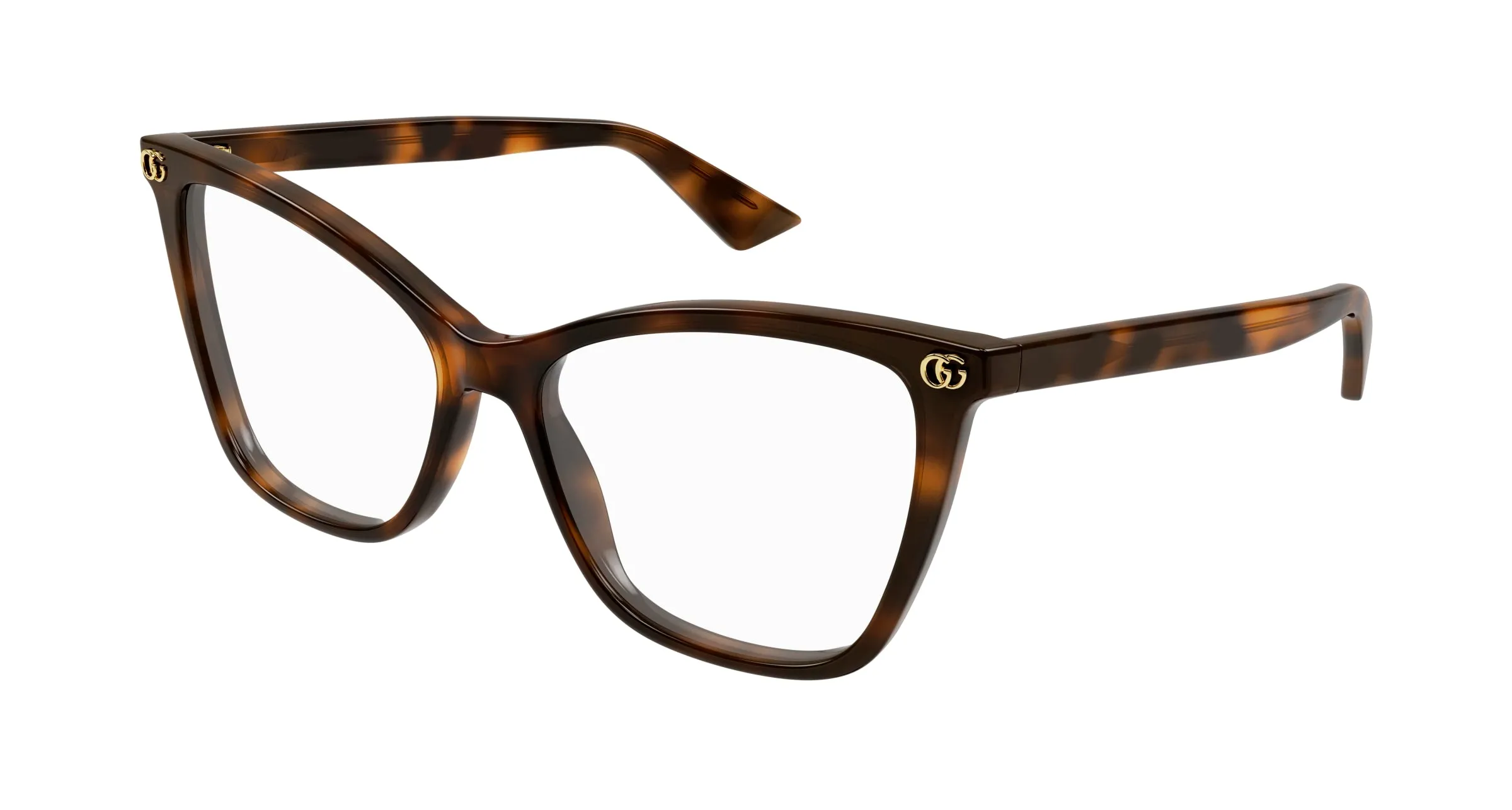 Gucci GG1817O 002 Montature da vista Acetato Havana Trasparente Cat Eye - immagine 1