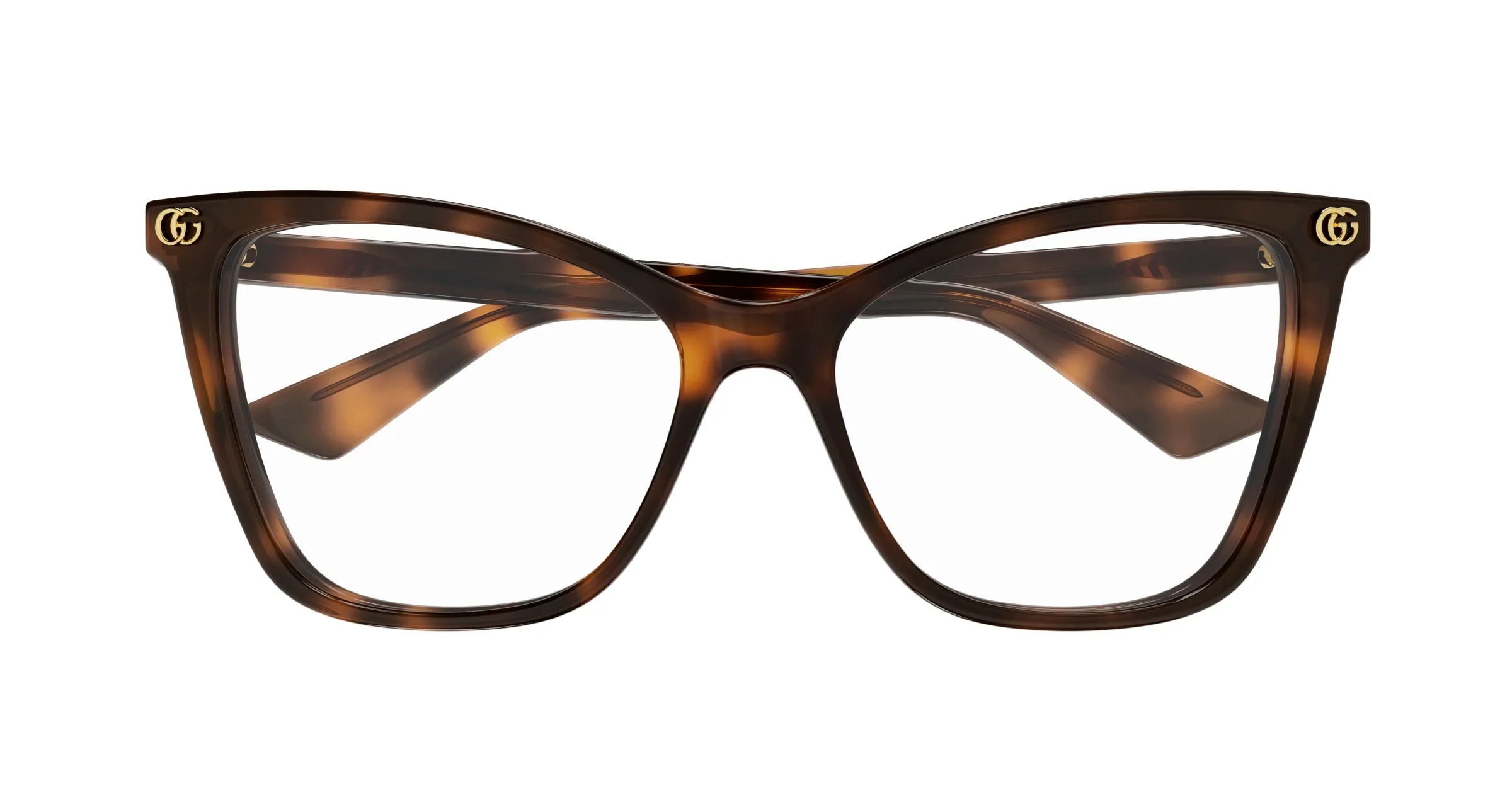 Gucci GG1817O 002 Montature da vista Acetato Havana Trasparente Cat Eye - immagine 2