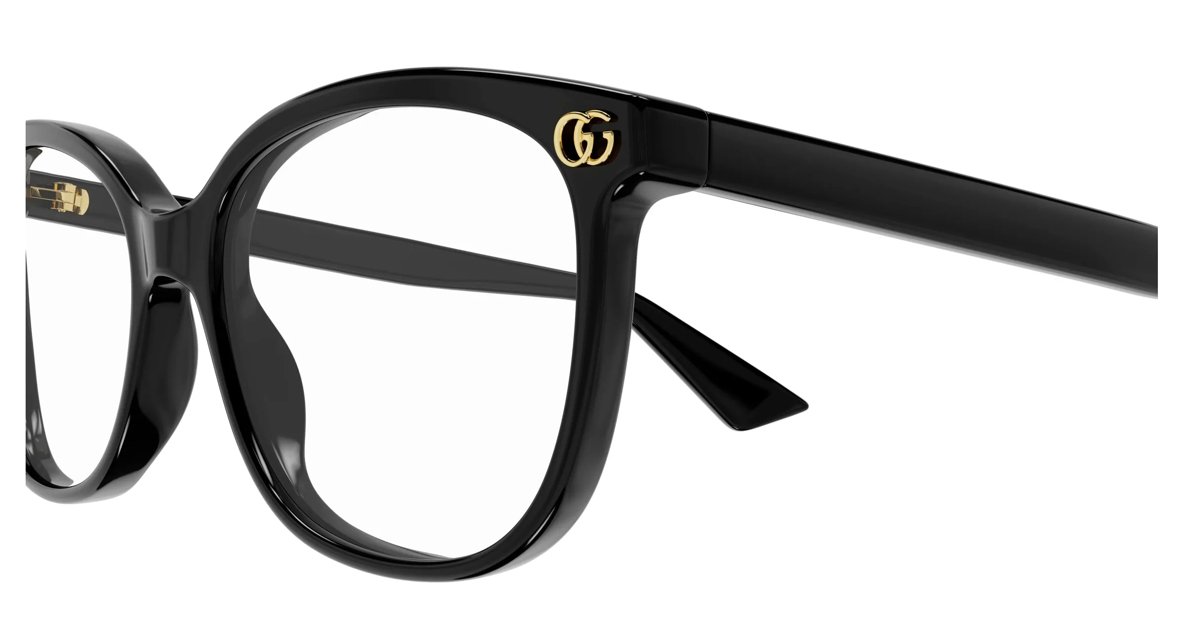 Gucci GG1816O 005 Montature da vista Acetato Nero Trasparente Squadrata - immagine 3
