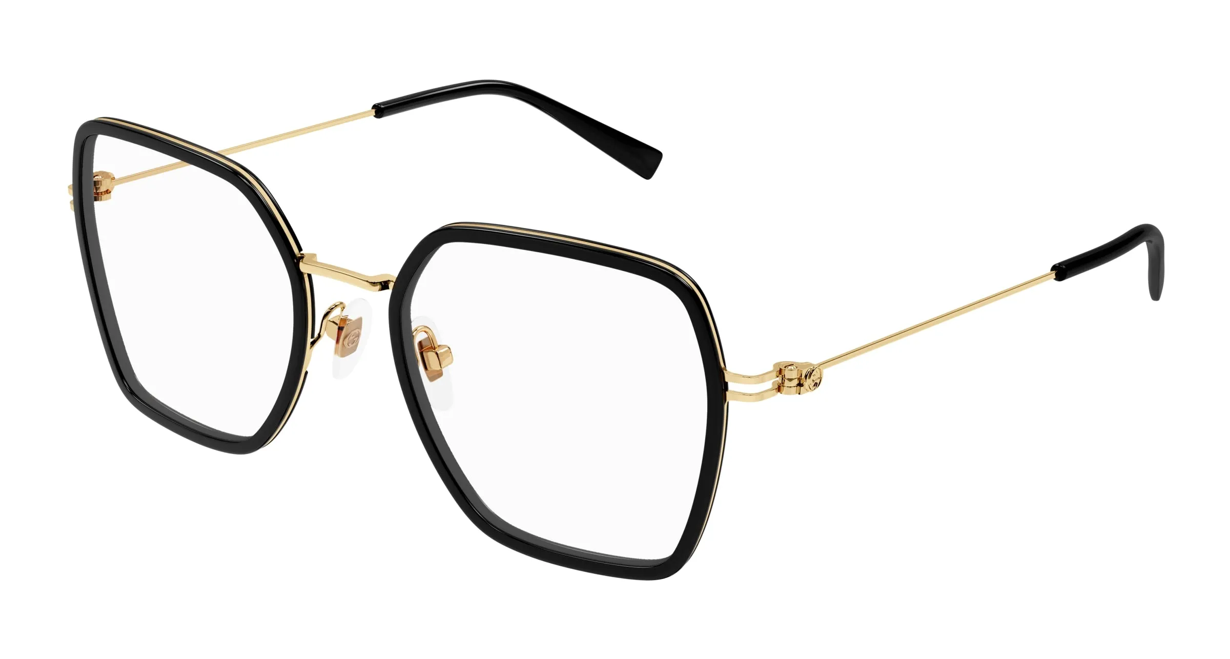 Gucci GG1850O 001 Montature da vista Iniettato Nero Trasparente Squadrata - immagine 1