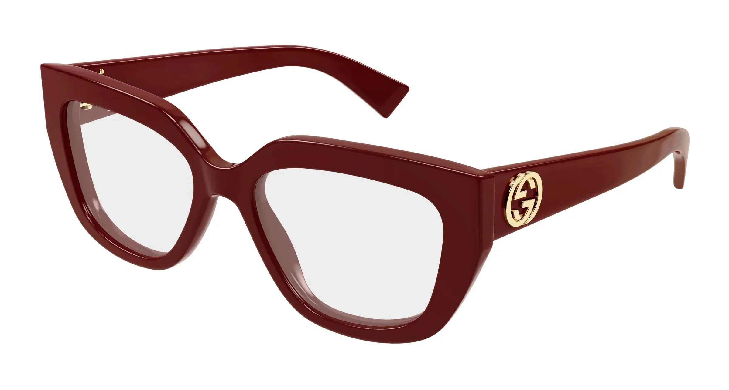 Gucci GG1847O 003 Montature da vista Acetato Bordeaux Trasparente Cat Eye - immagine 1