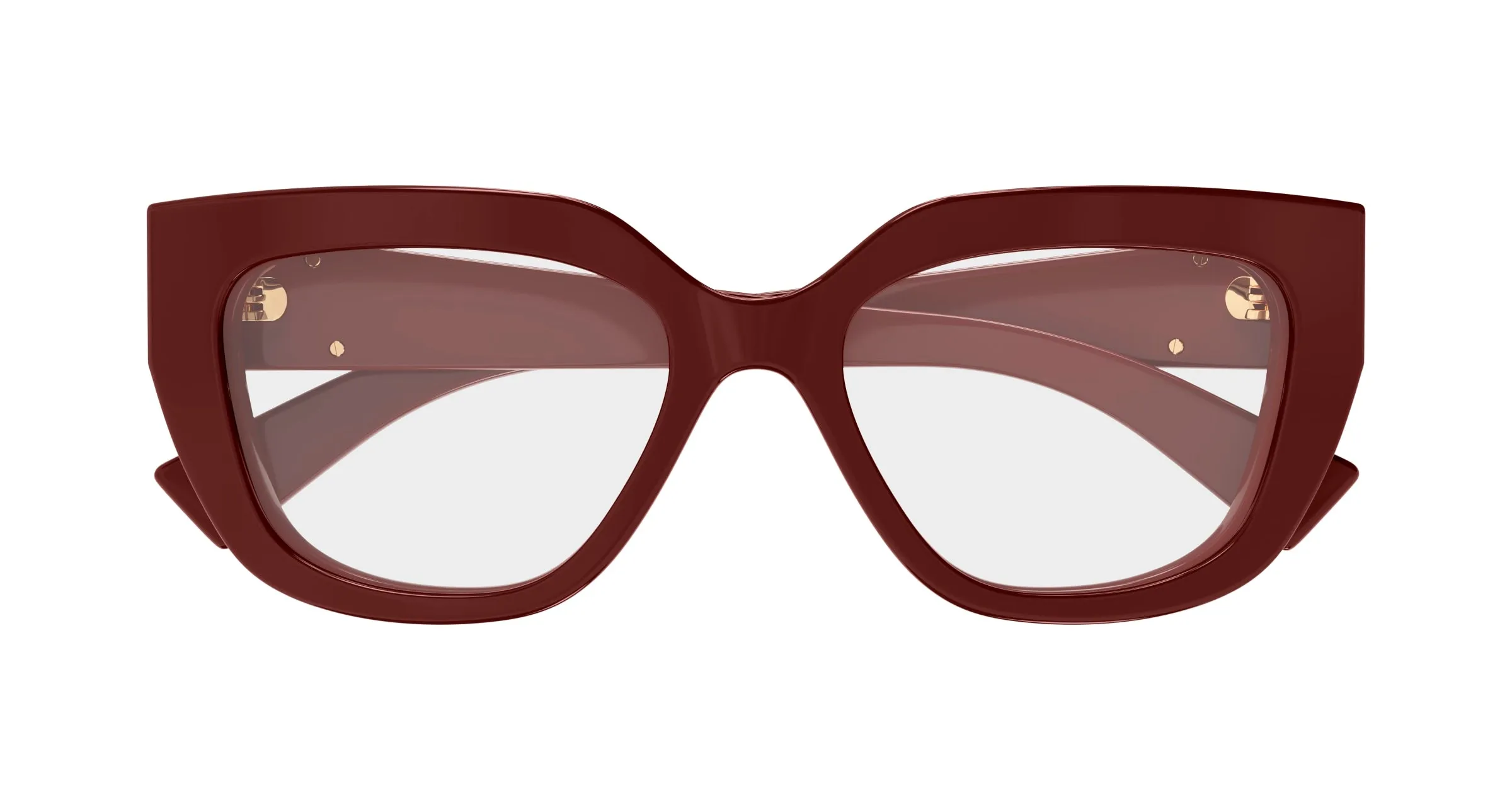 Gucci GG1847O 003 Montature da vista Acetato Bordeaux Trasparente Cat Eye - immagine 2