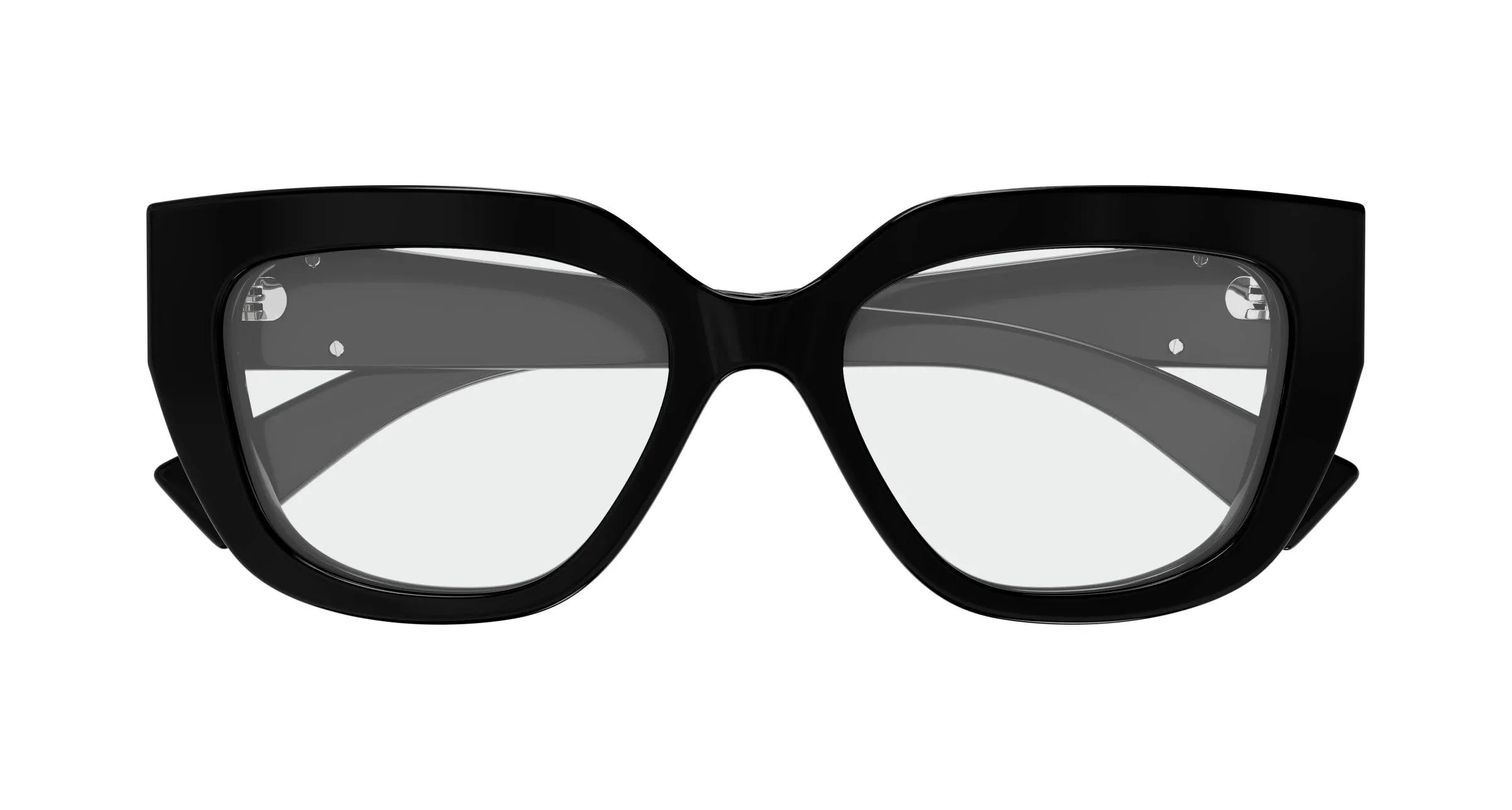 Gucci GG1847O 001 Montature da vista Acetato Nero Trasparente Cat Eye - immagine 2