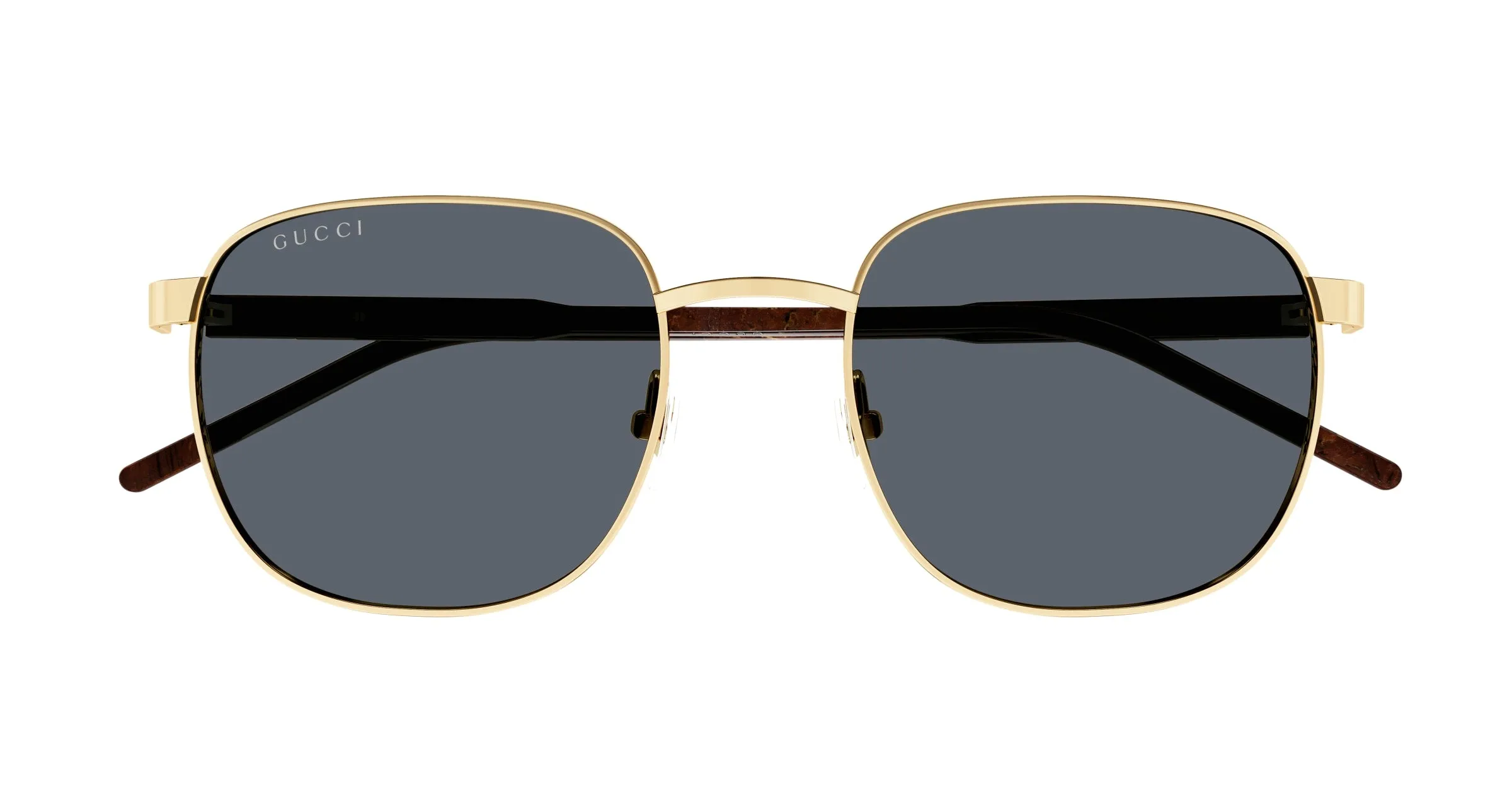 Gucci GG1799S 003 Occhiali da sole Metallo Oro Grigio Squadrata - immagine 2