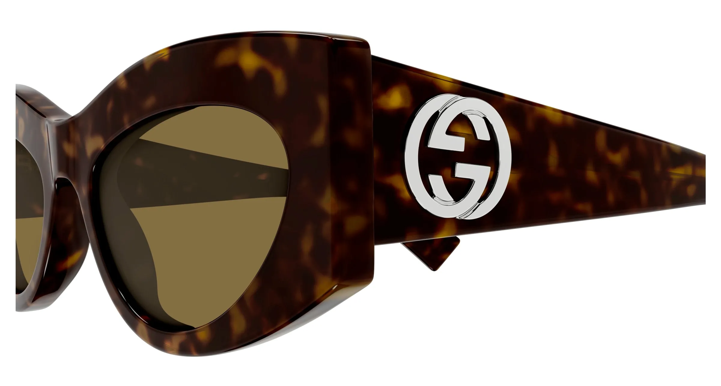 Gucci GG1843S 002 Occhiali da sole Acetato Havana Marrone Cat Eye - immagine 3