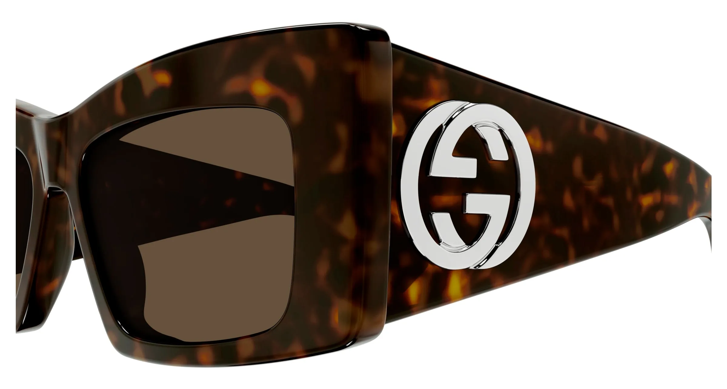 Gucci GG1842S 002 Occhiali da sole Acetato Havana Marrone Farfalla - immagine 3