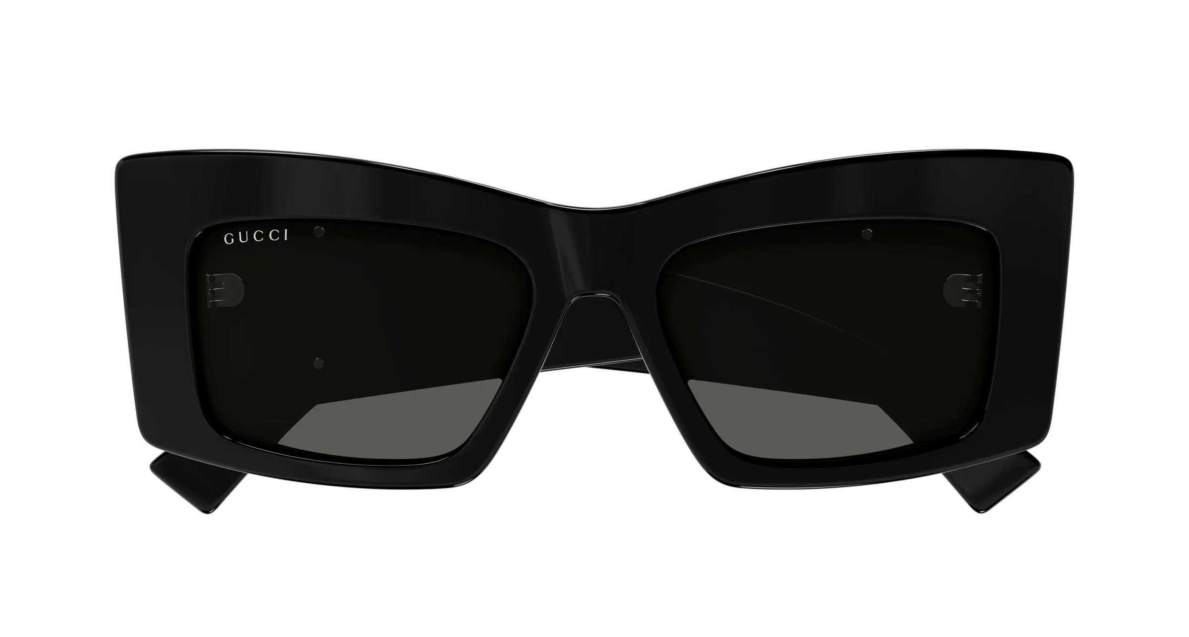 Gucci GG1842S 001 Occhiali da sole Acetato Nero Grigio Farfalla - immagine 2