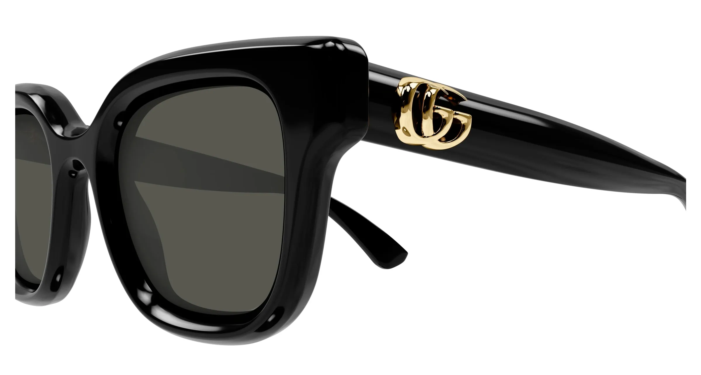 Gucci GG1828S 001 Occhiali da sole Iniettato Nero Grigio Rotonda - immagine 3